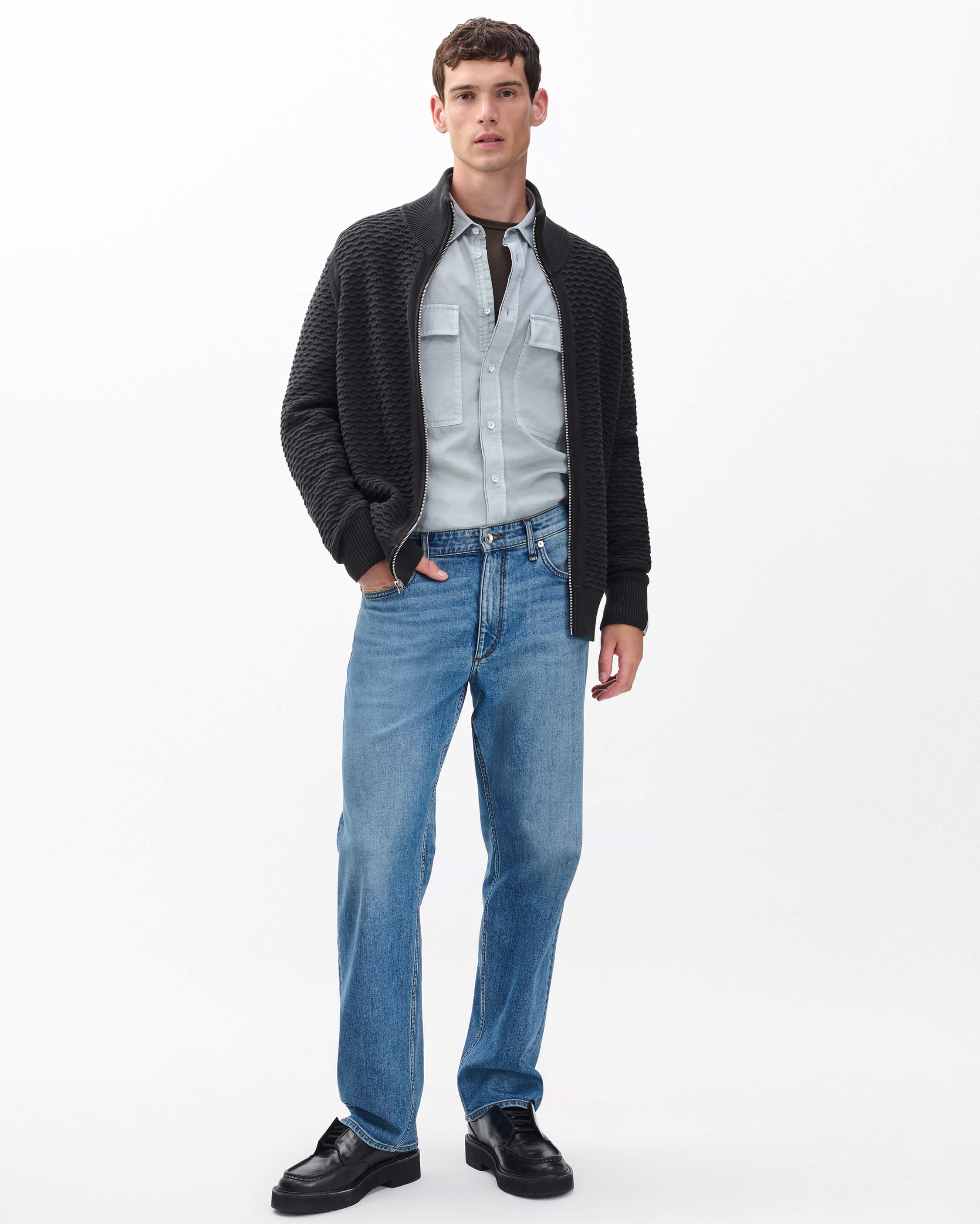 Andrew Cotton Full-Zip Sweater - Image 3