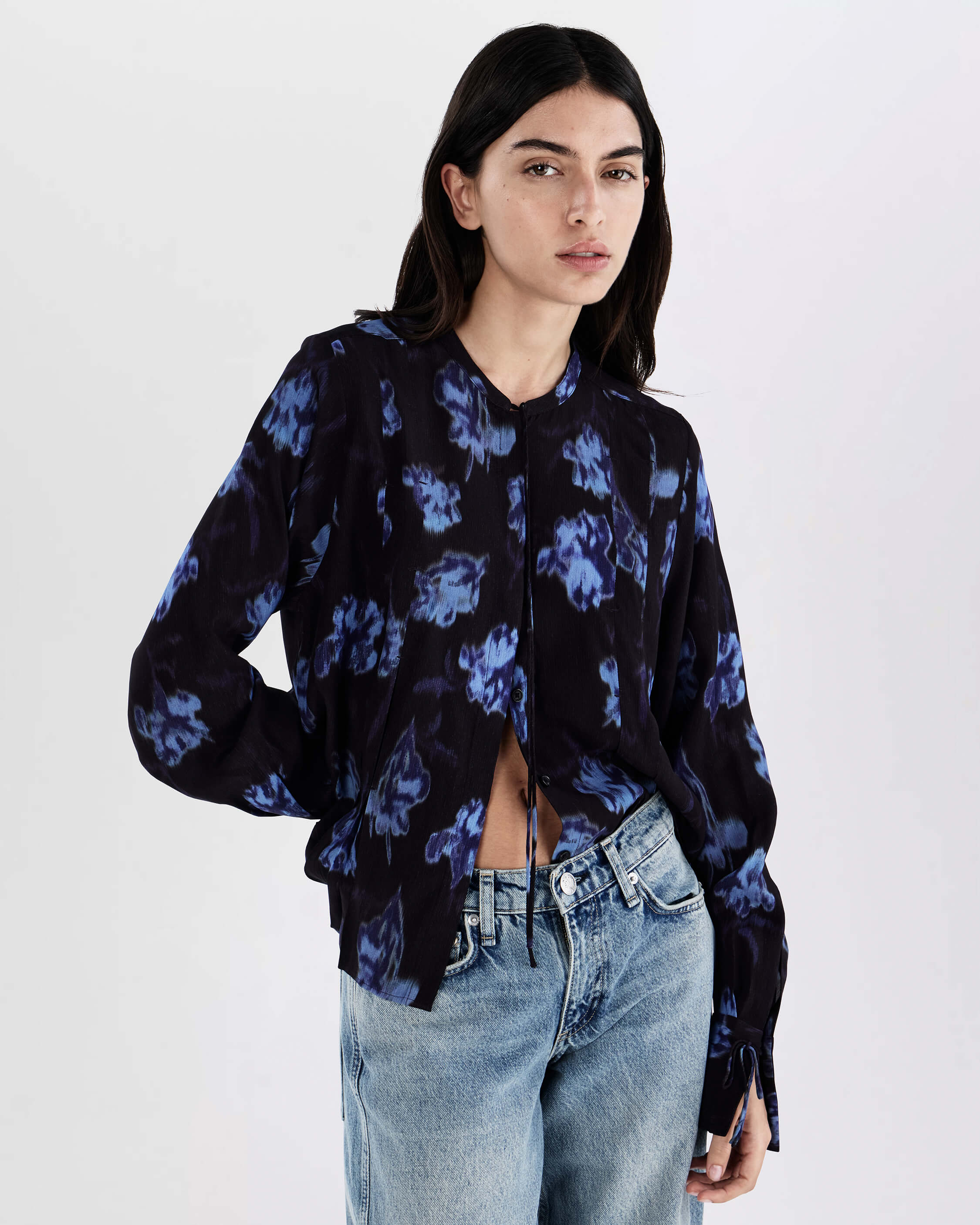Arden Printed Pleated Blouse