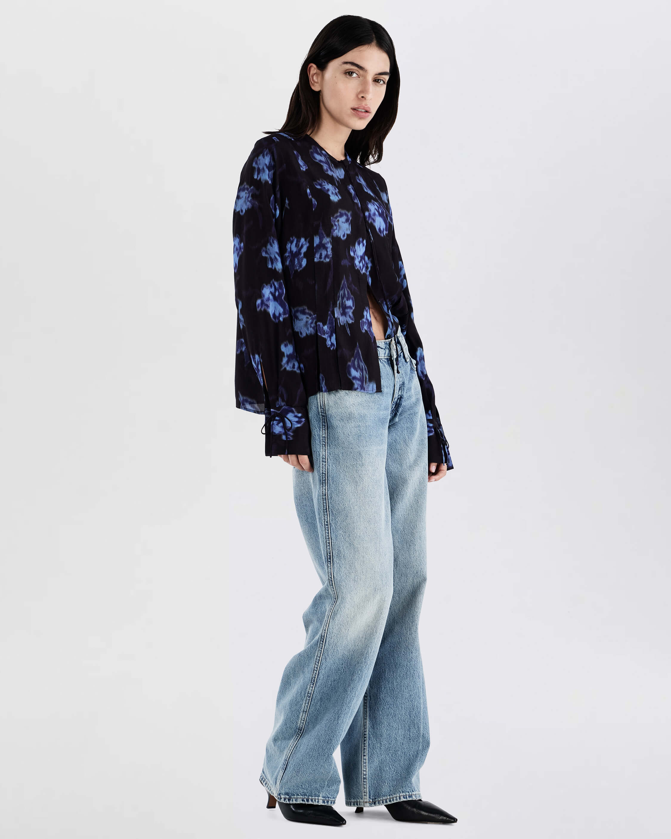 Arden Printed Pleated Blouse - Image 3