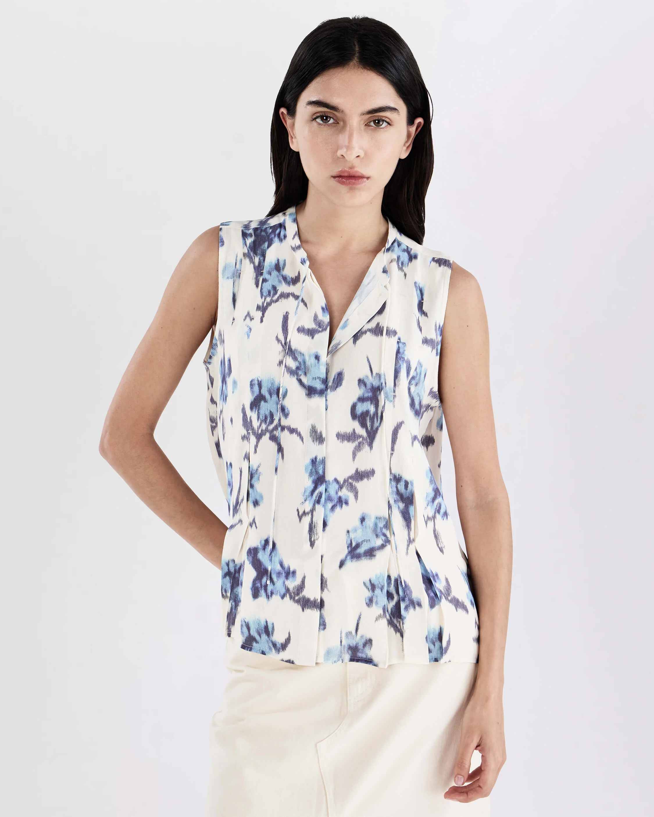 Arden Printed Sleeveless Blouse