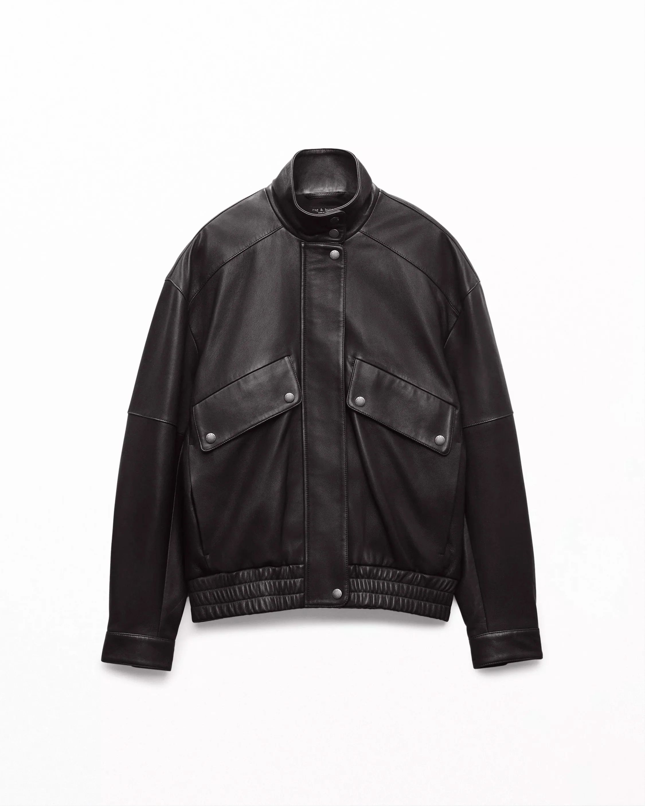 Aria Leather Bomber Jacket - Image 2