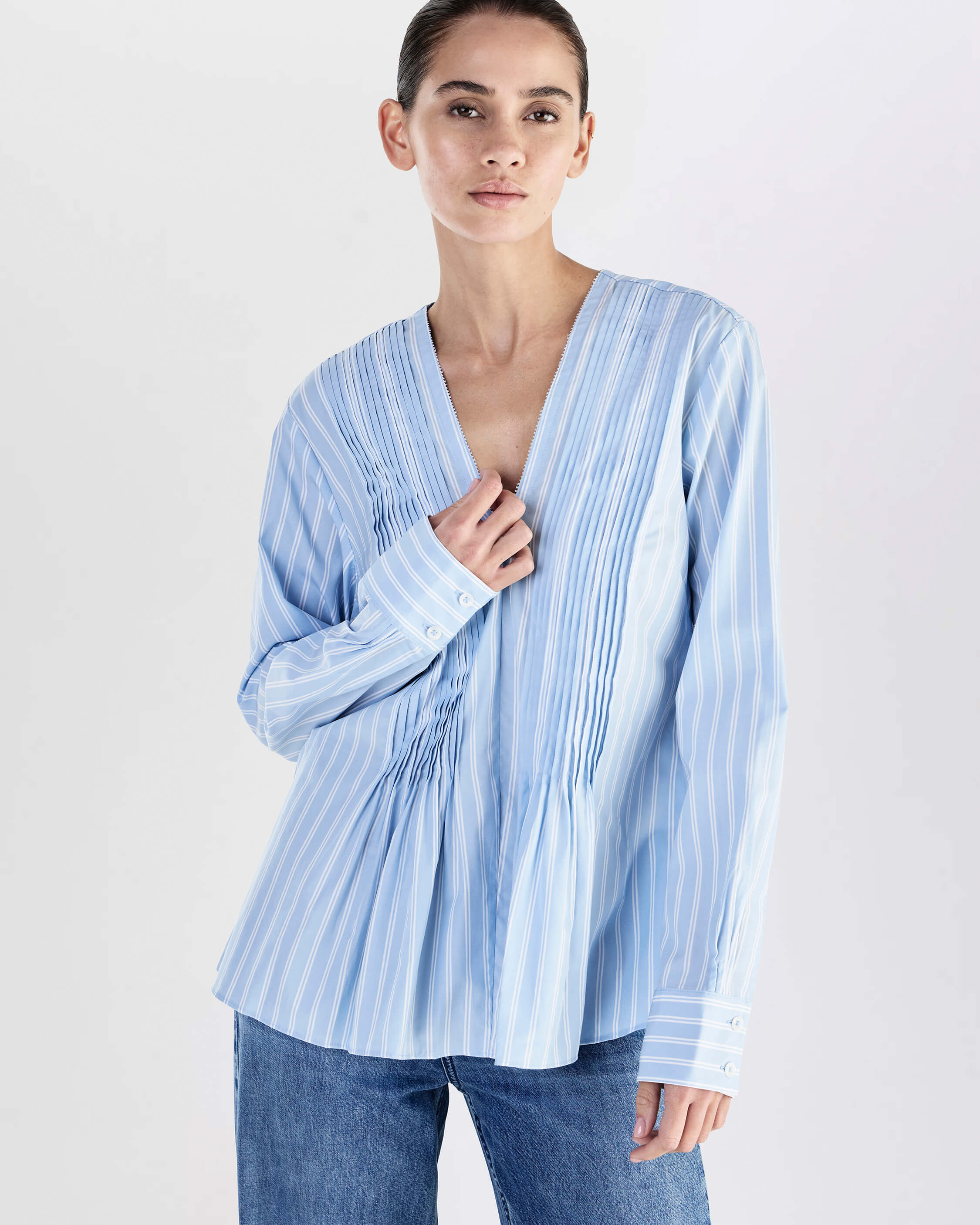 Asher Striped Cotton Top