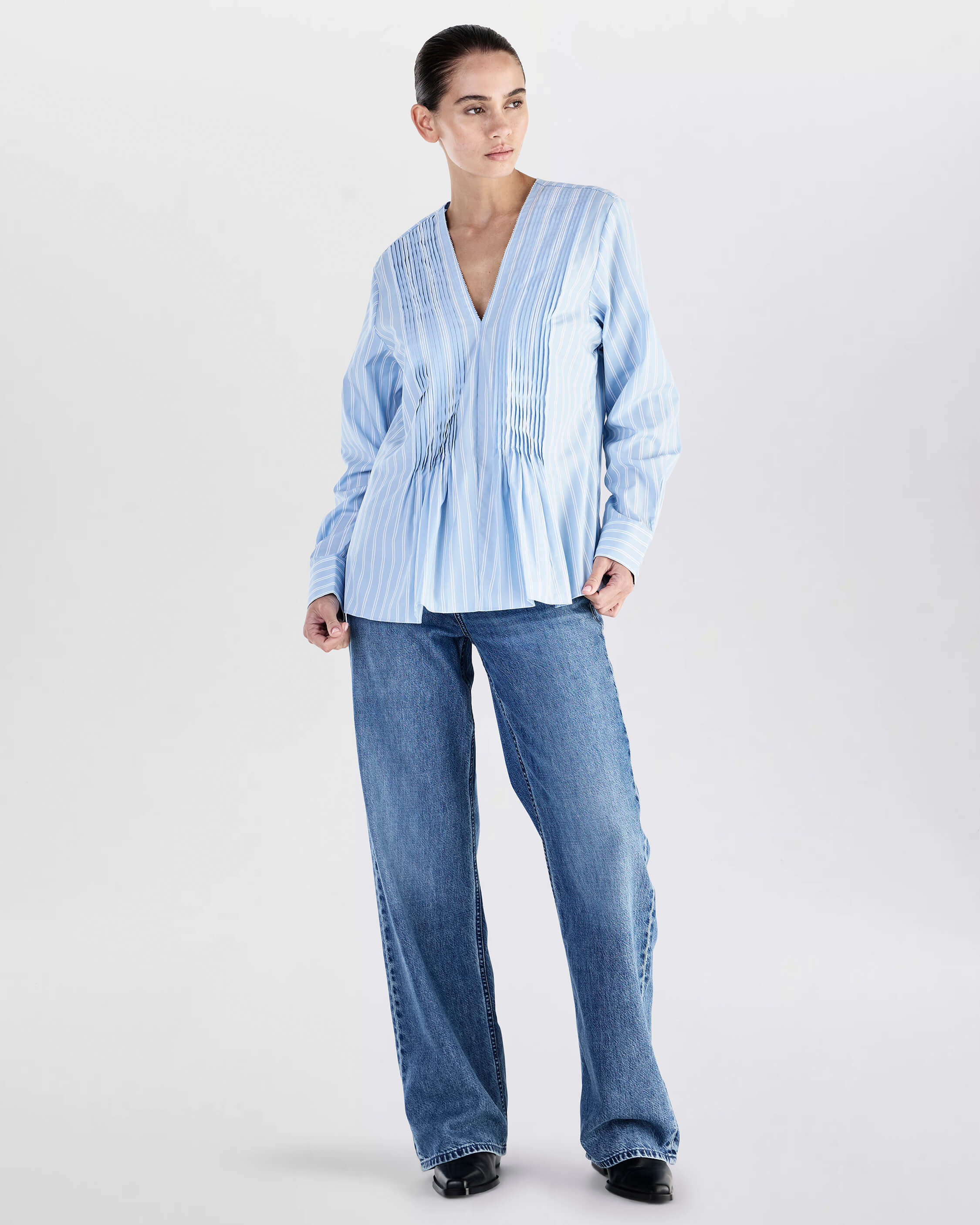Asher Striped Cotton Top - Image 3