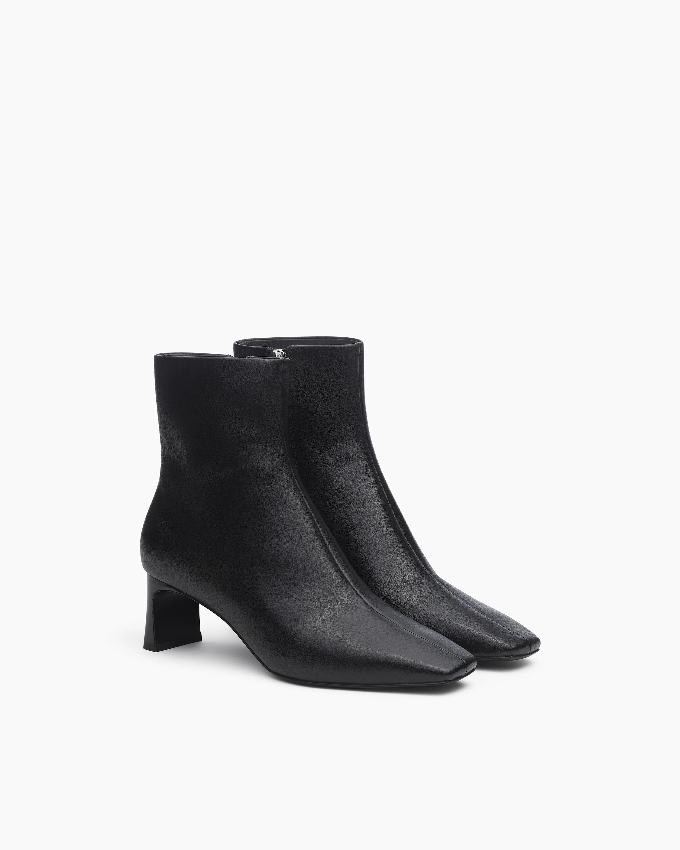 Avery Zip Leather Ankle Boots - Image 3