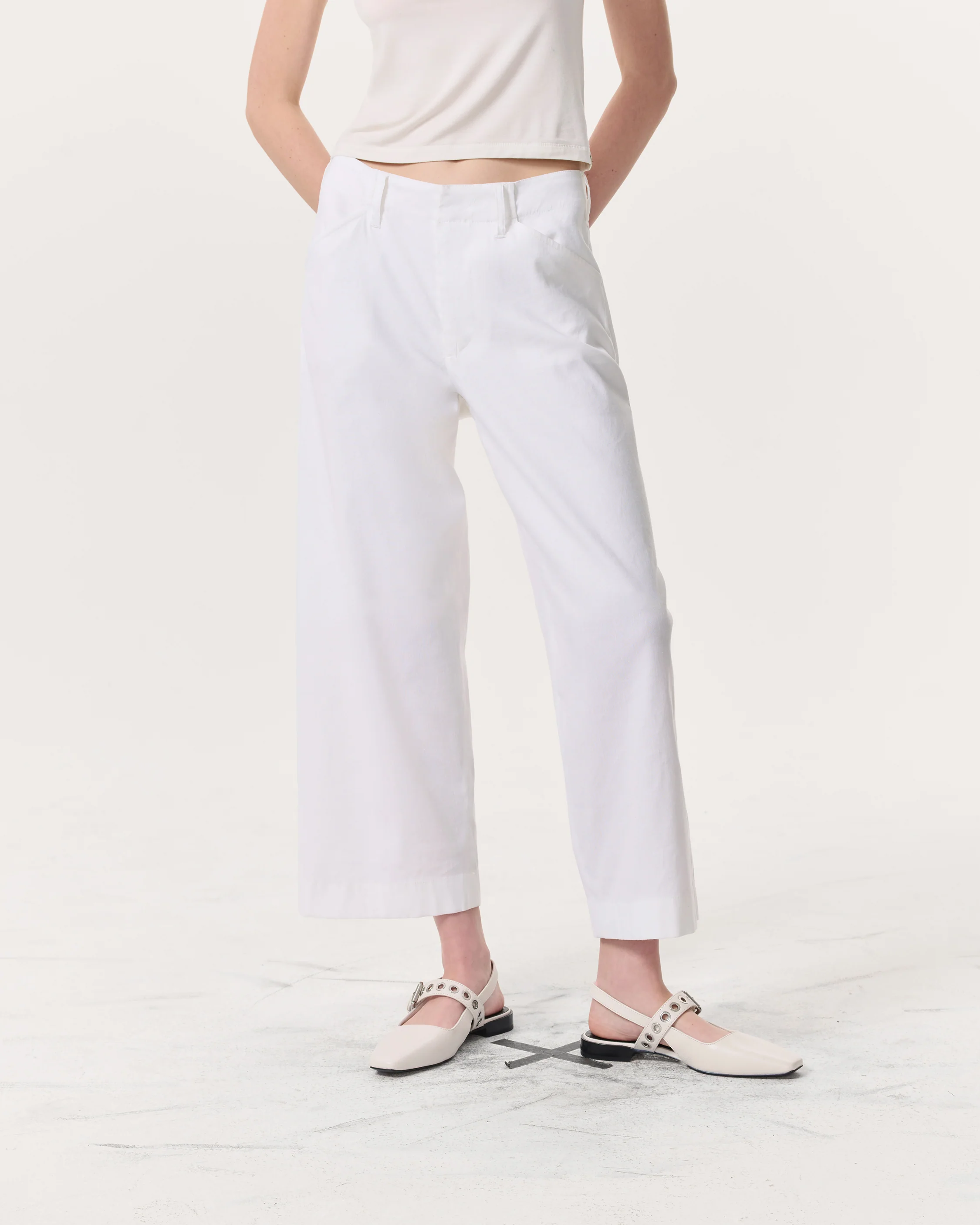 Banks Ankle-Length Linen-Blend Pants - Image 3