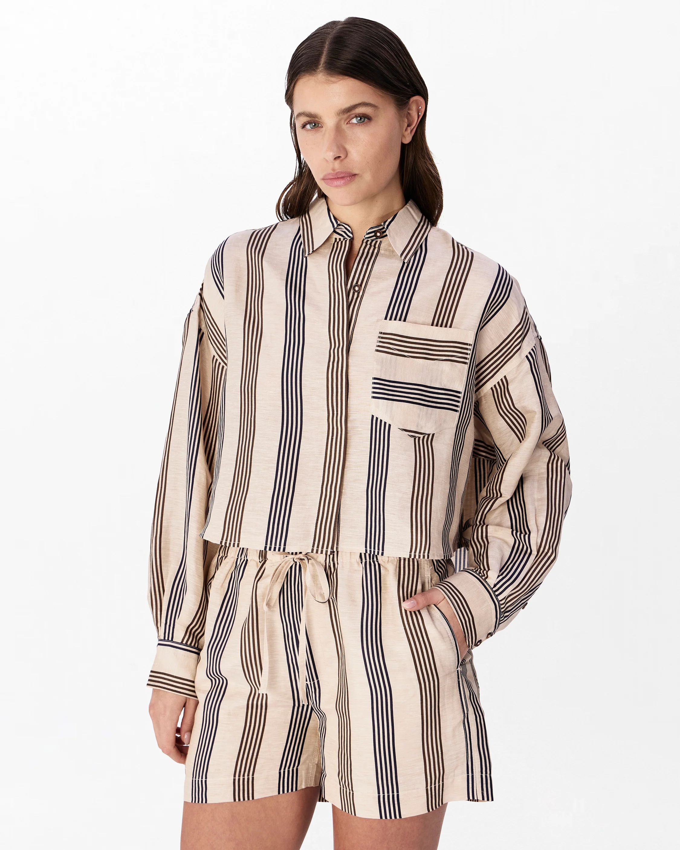Beatrice Cropped Linen Shirt