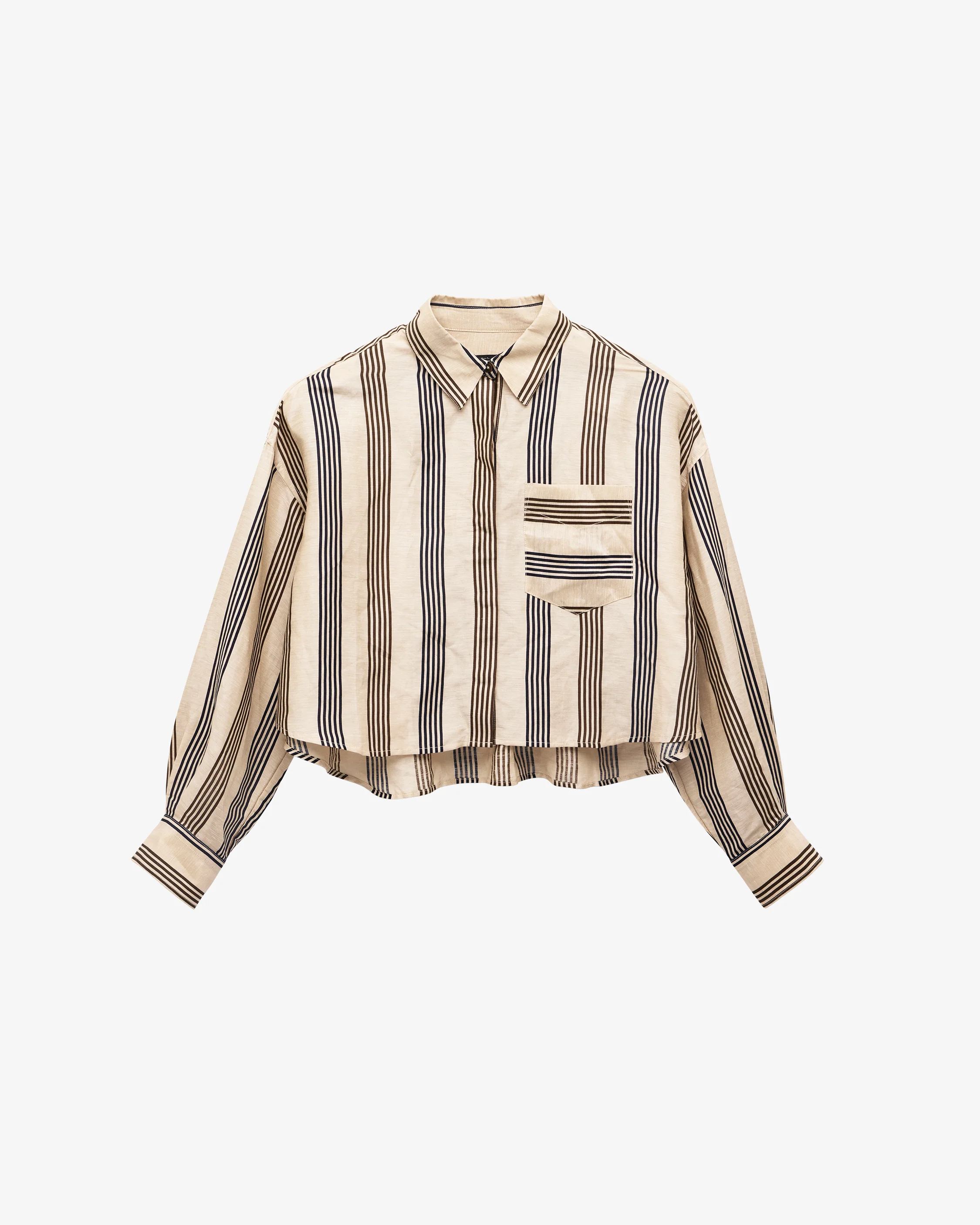 Beatrice Cropped Linen Shirt - Image 2
