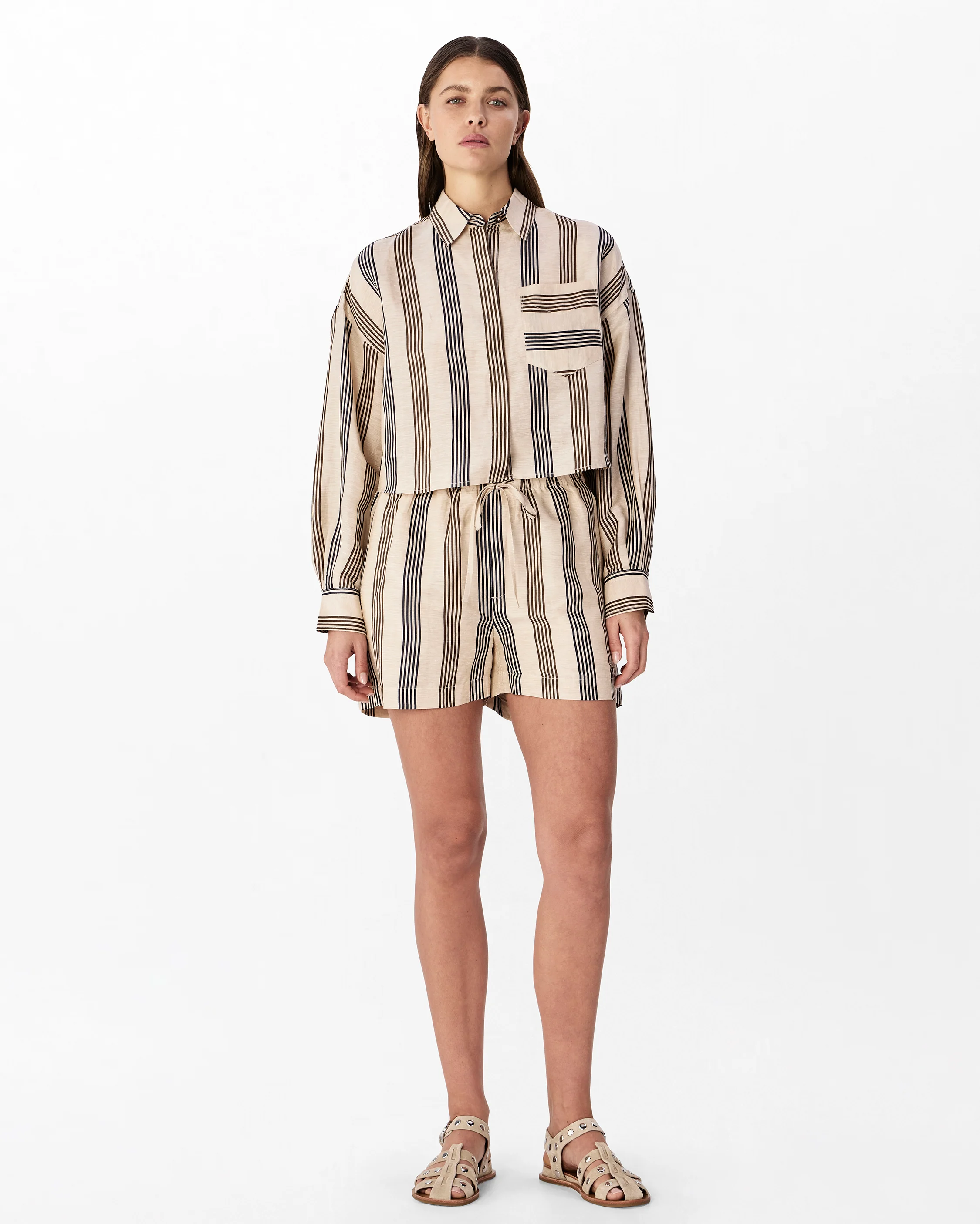 Beatrice Cropped Linen Shirt - Image 4