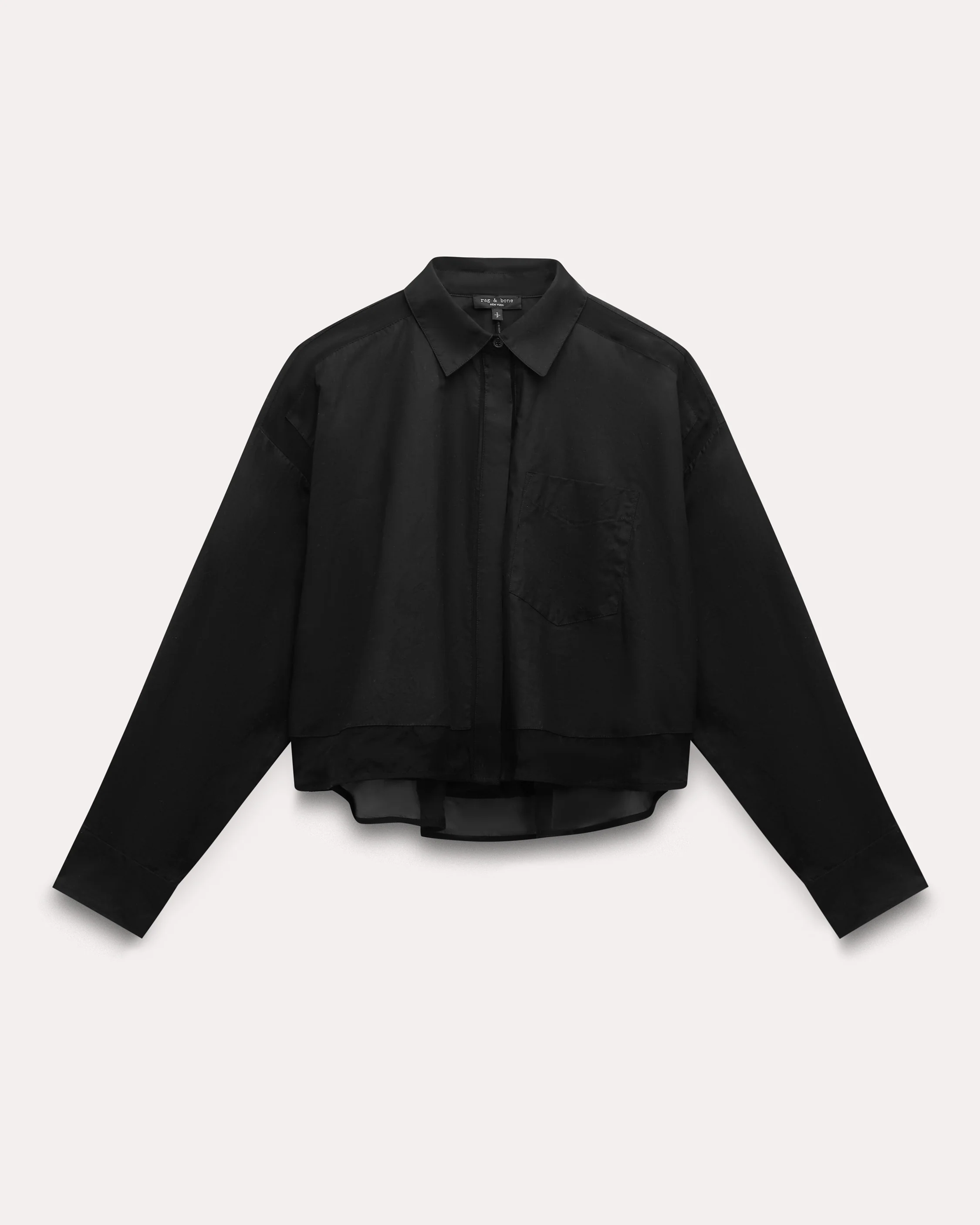 Beatrice Cropped Poplin-Organza Shirt - Image 2