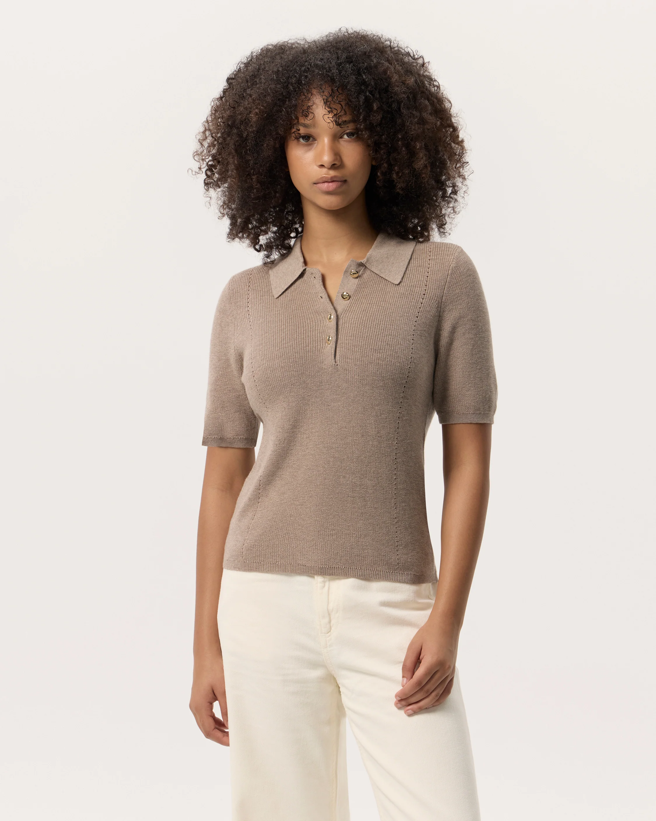 Darcey Cotton Cash Short Sleeve Polo