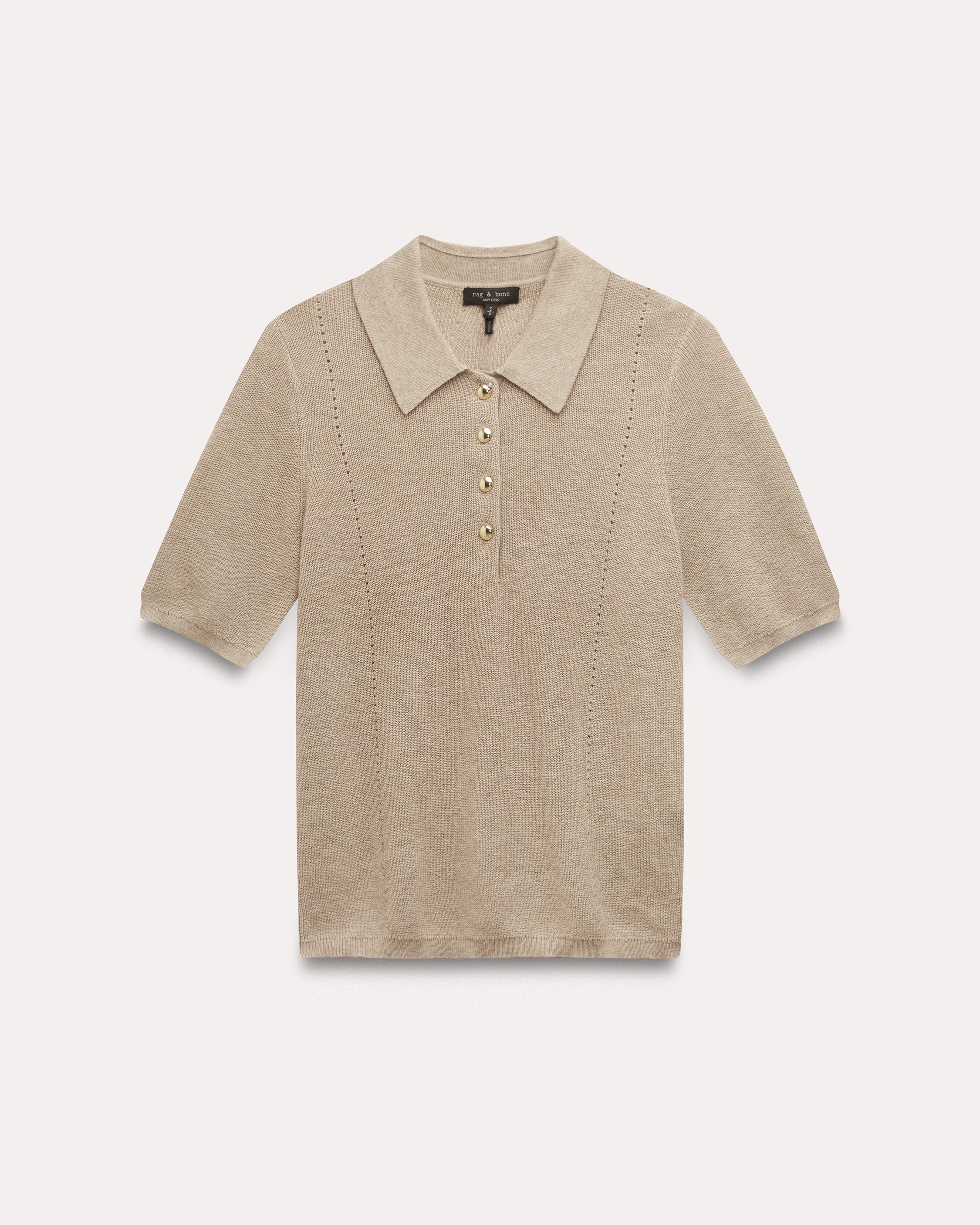 Darcey Cotton Cash Short Sleeve Polo - Image 2