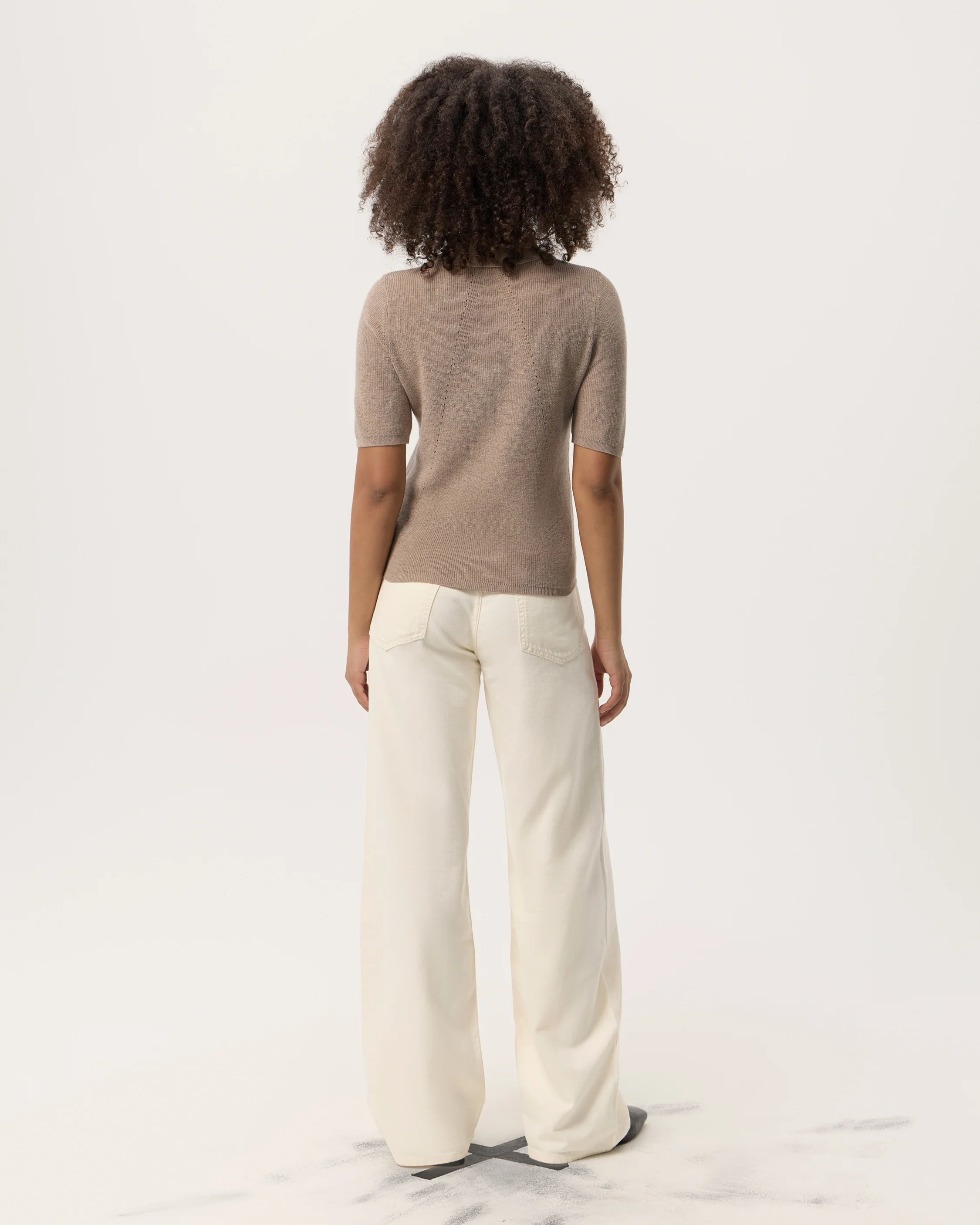 Darcey Cotton Cash Short Sleeve Polo - Image 6
