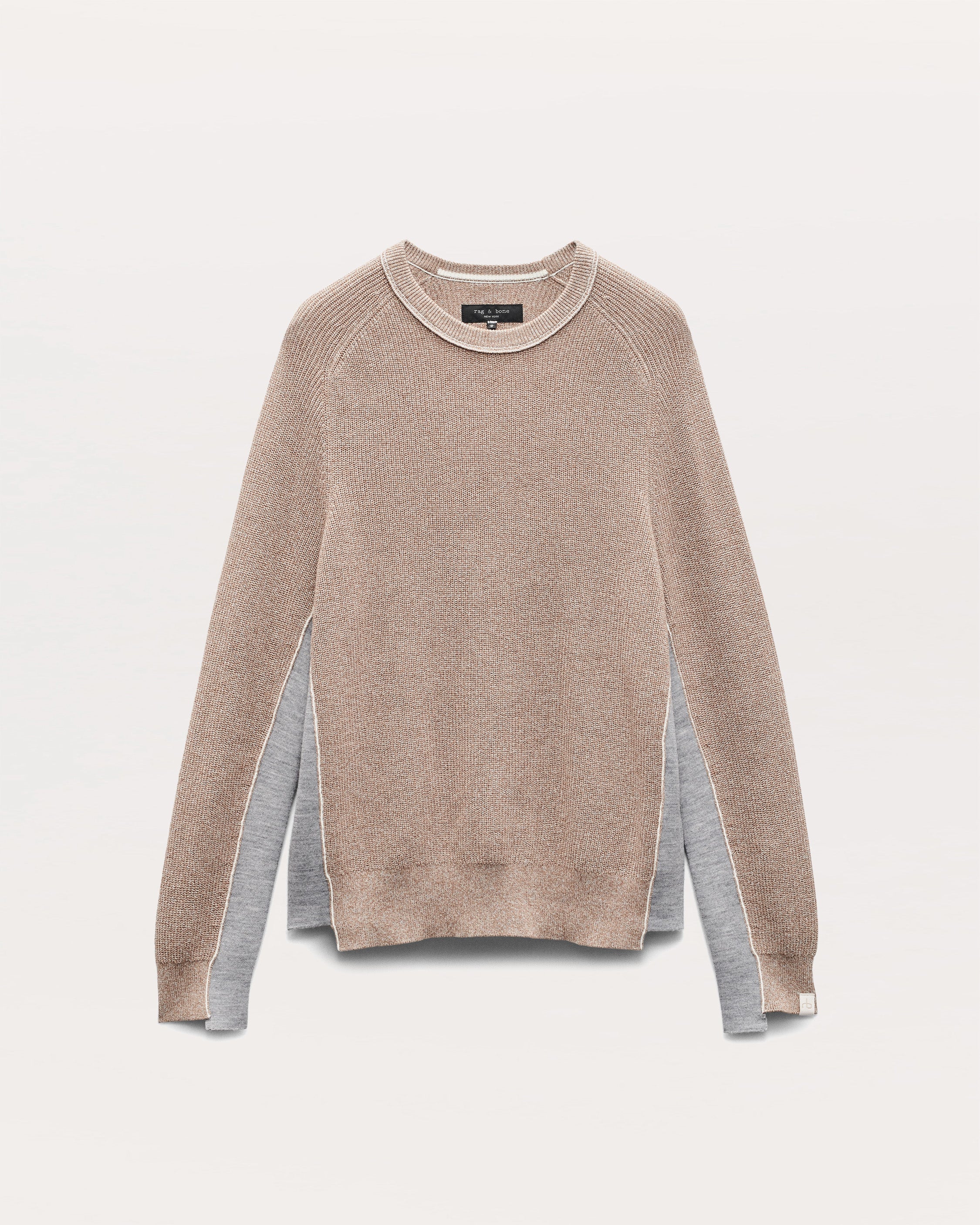 Gabe Spliced Cotton-Blend Crewneck Sweater - Image 2