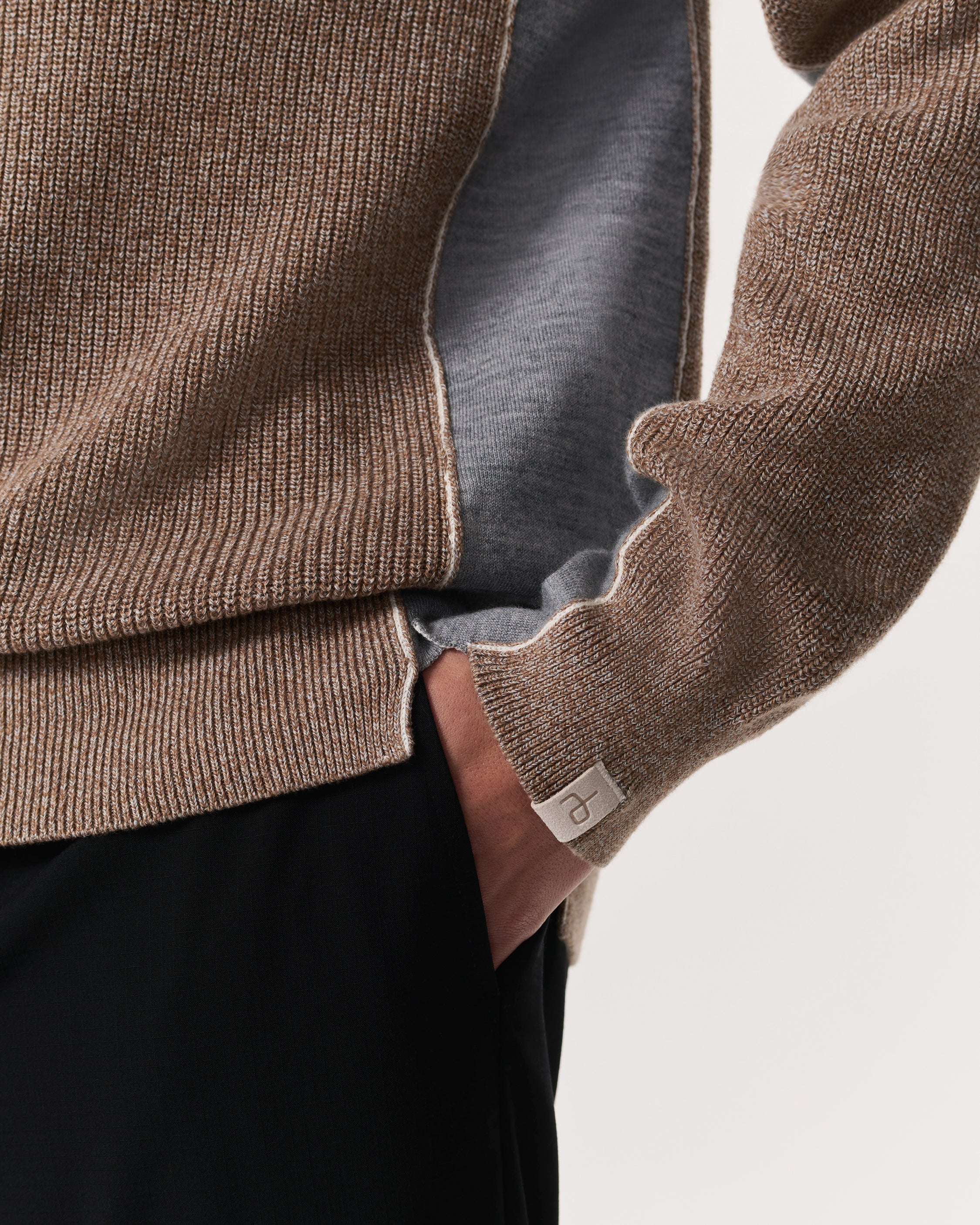 Gabe Spliced Cotton-Blend Crewneck Sweater - Image 3