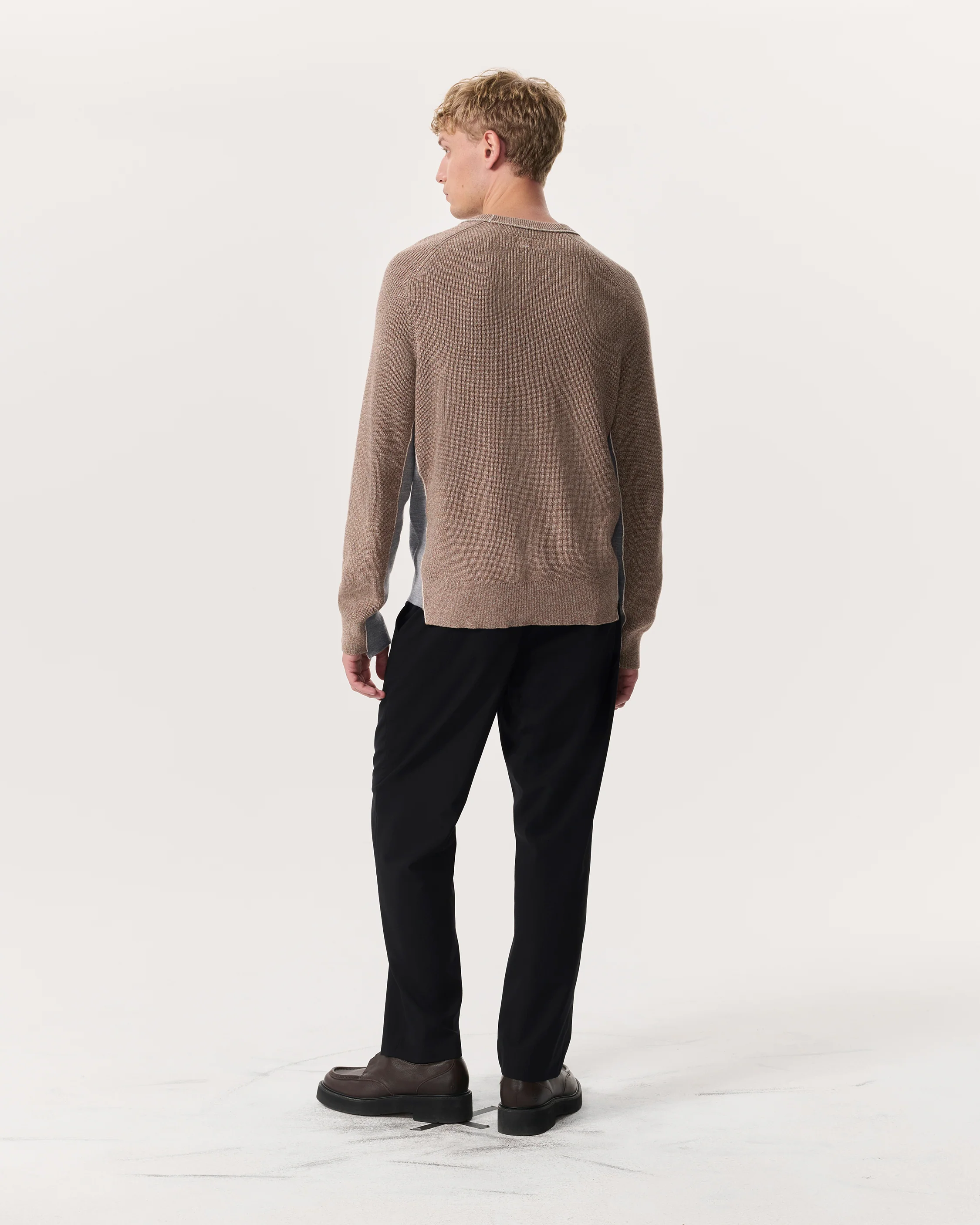 Gabe Spliced Cotton-Blend Crewneck Sweater - Image 5