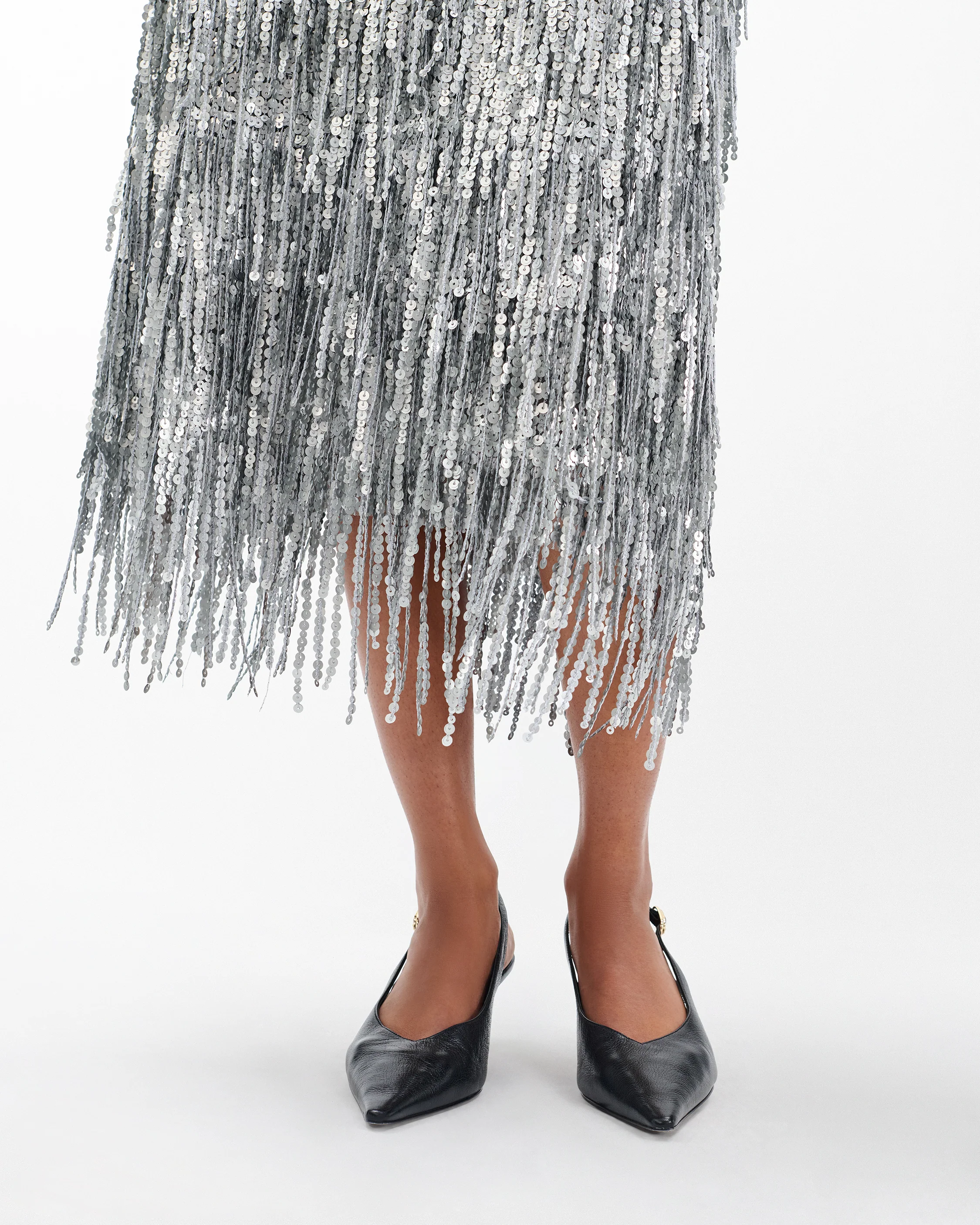 Billie Sequined Tassel Midi Skirt - Image 5