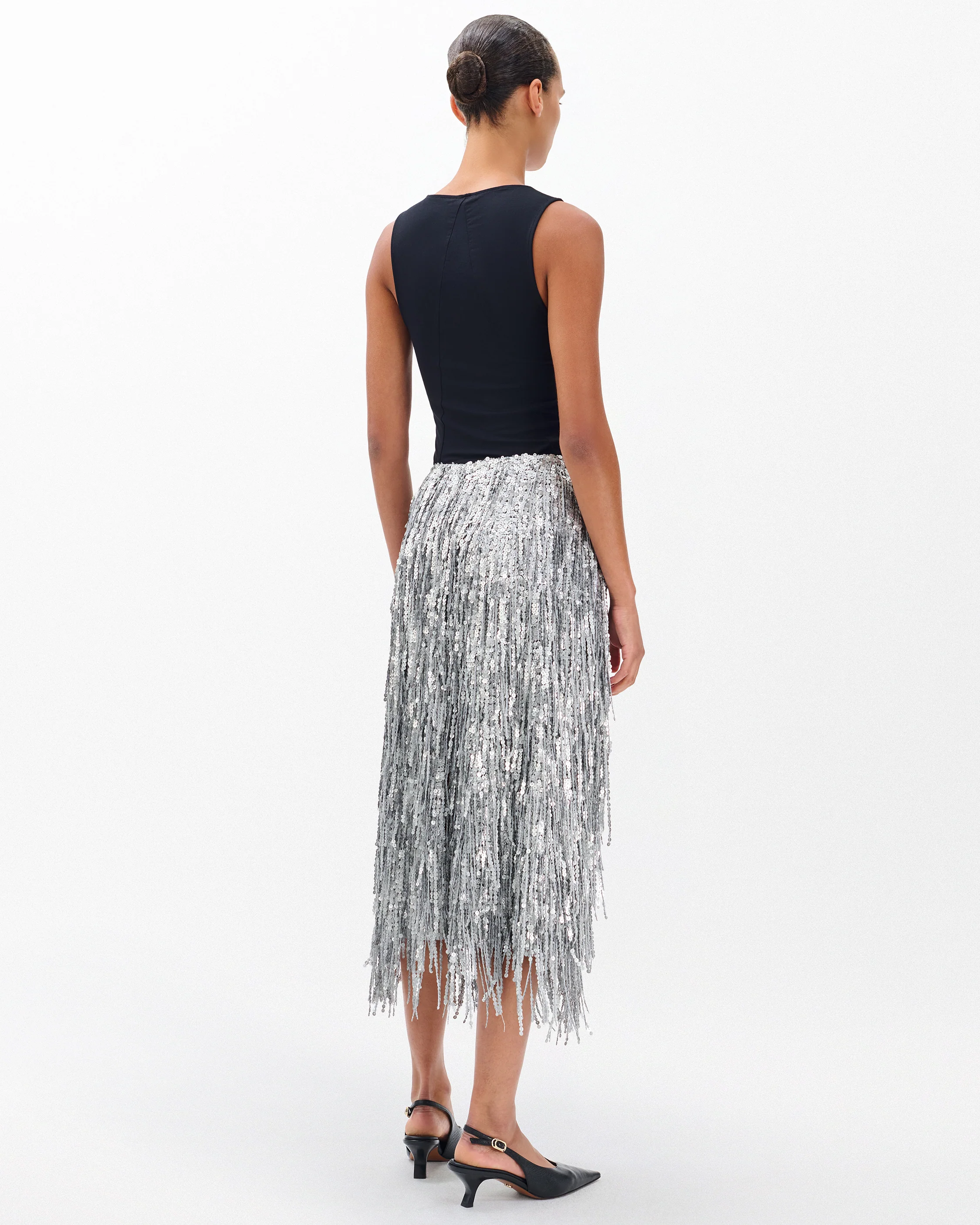 Billie Sequined Tassel Midi Skirt - Image 6