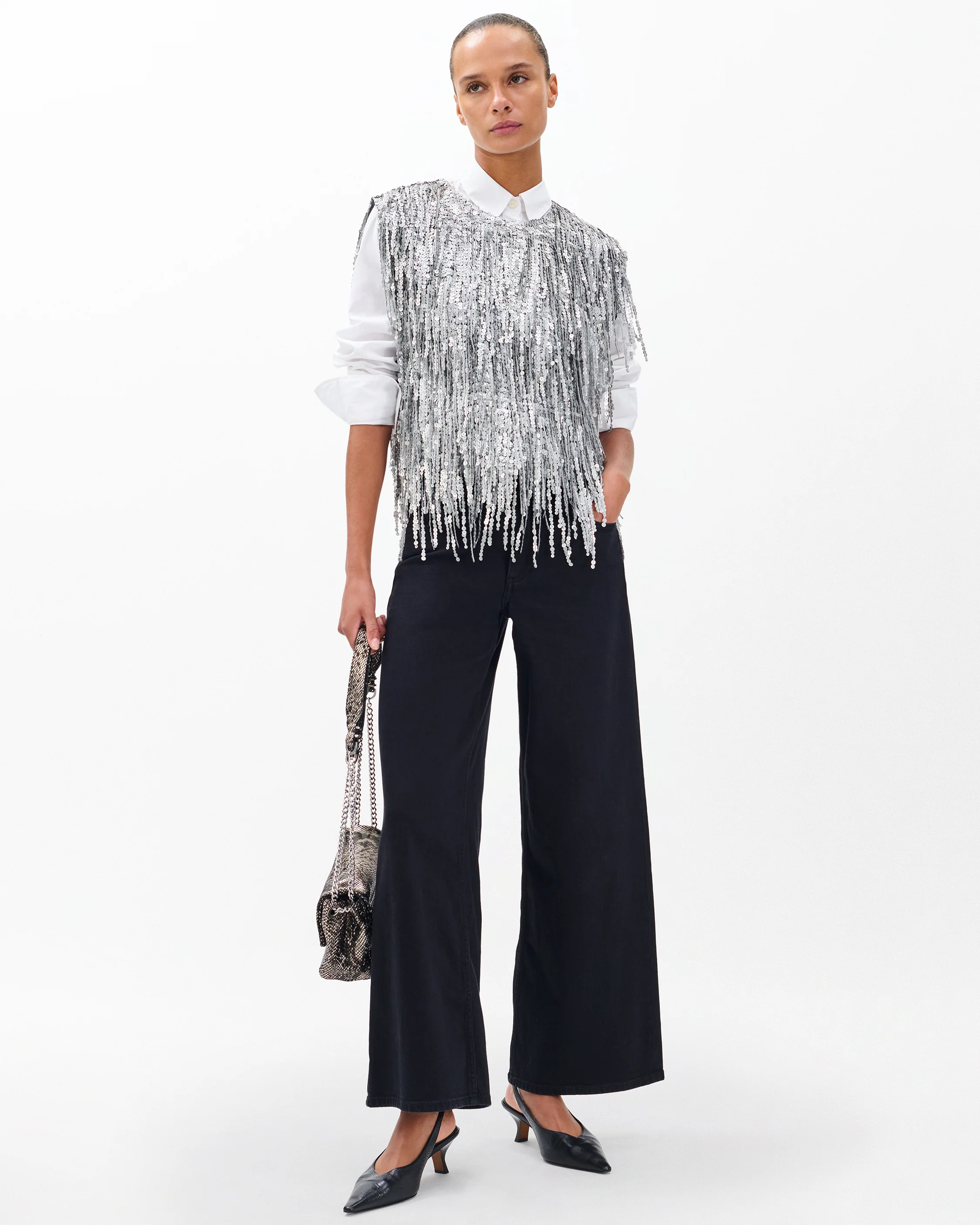 Billie Sequined Tassel Top - Image 3