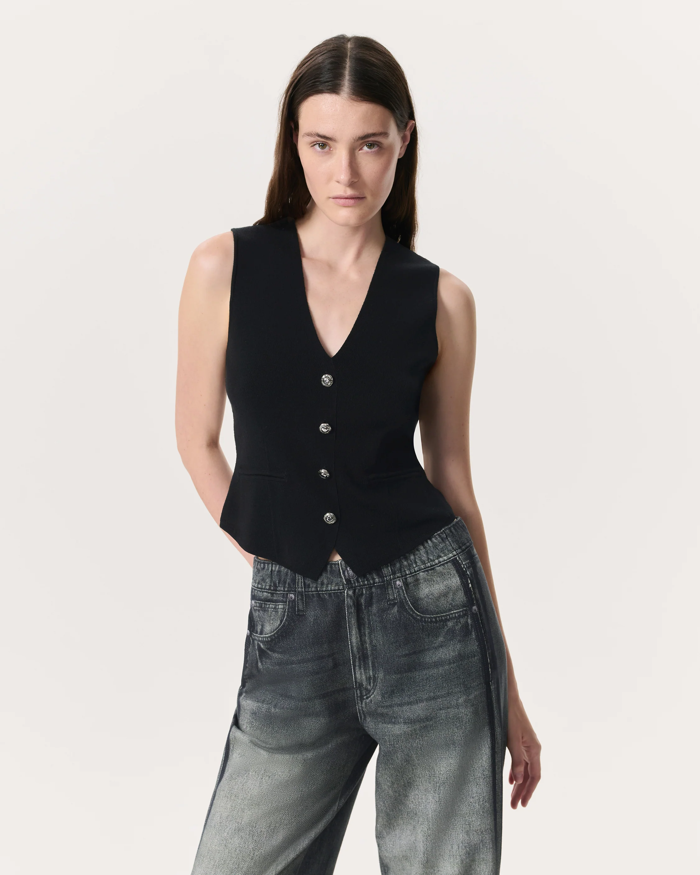 Ella Merino Wool-Blend Sweater Vest