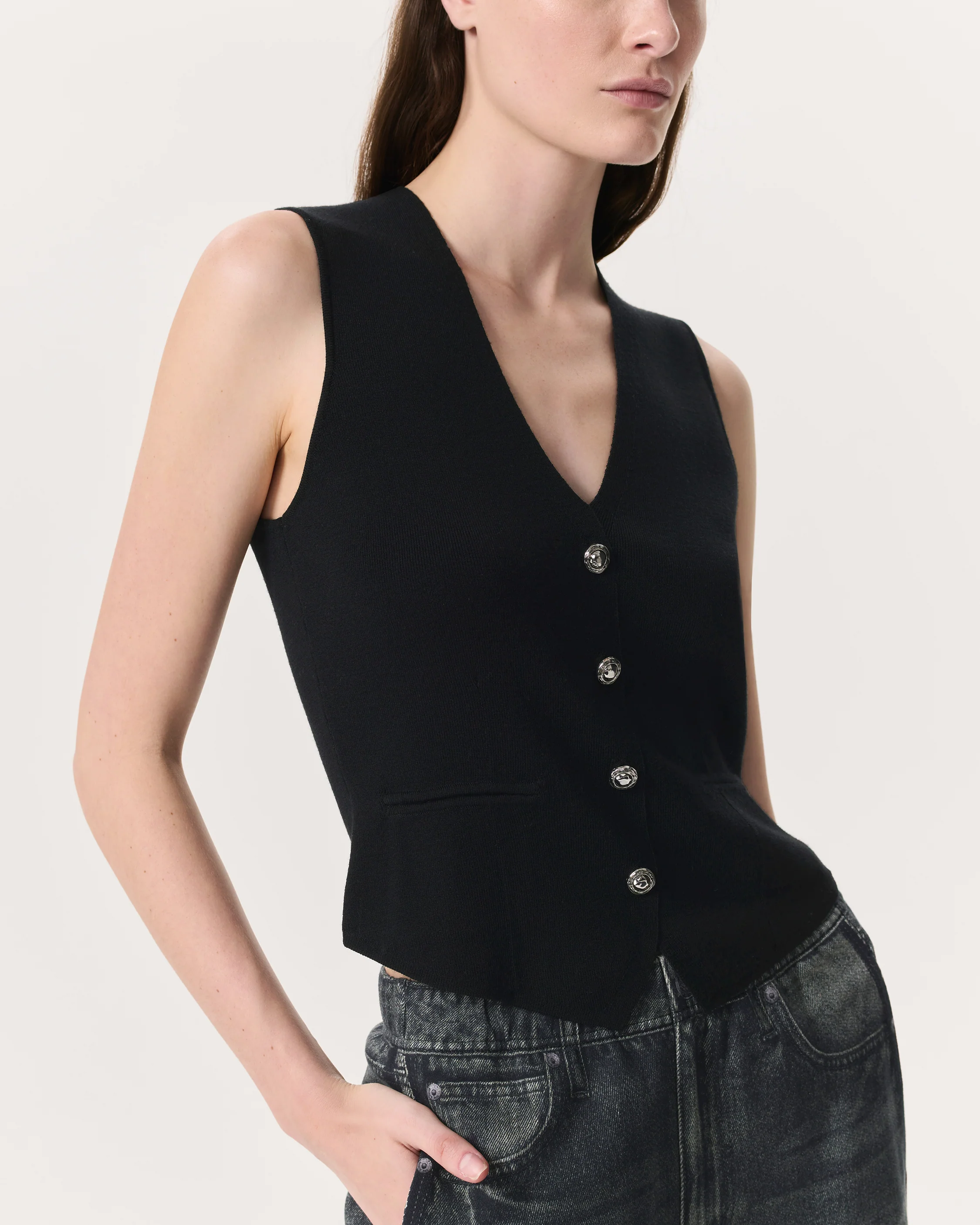 Ella Merino Wool-Blend Sweater Vest - Image 3
