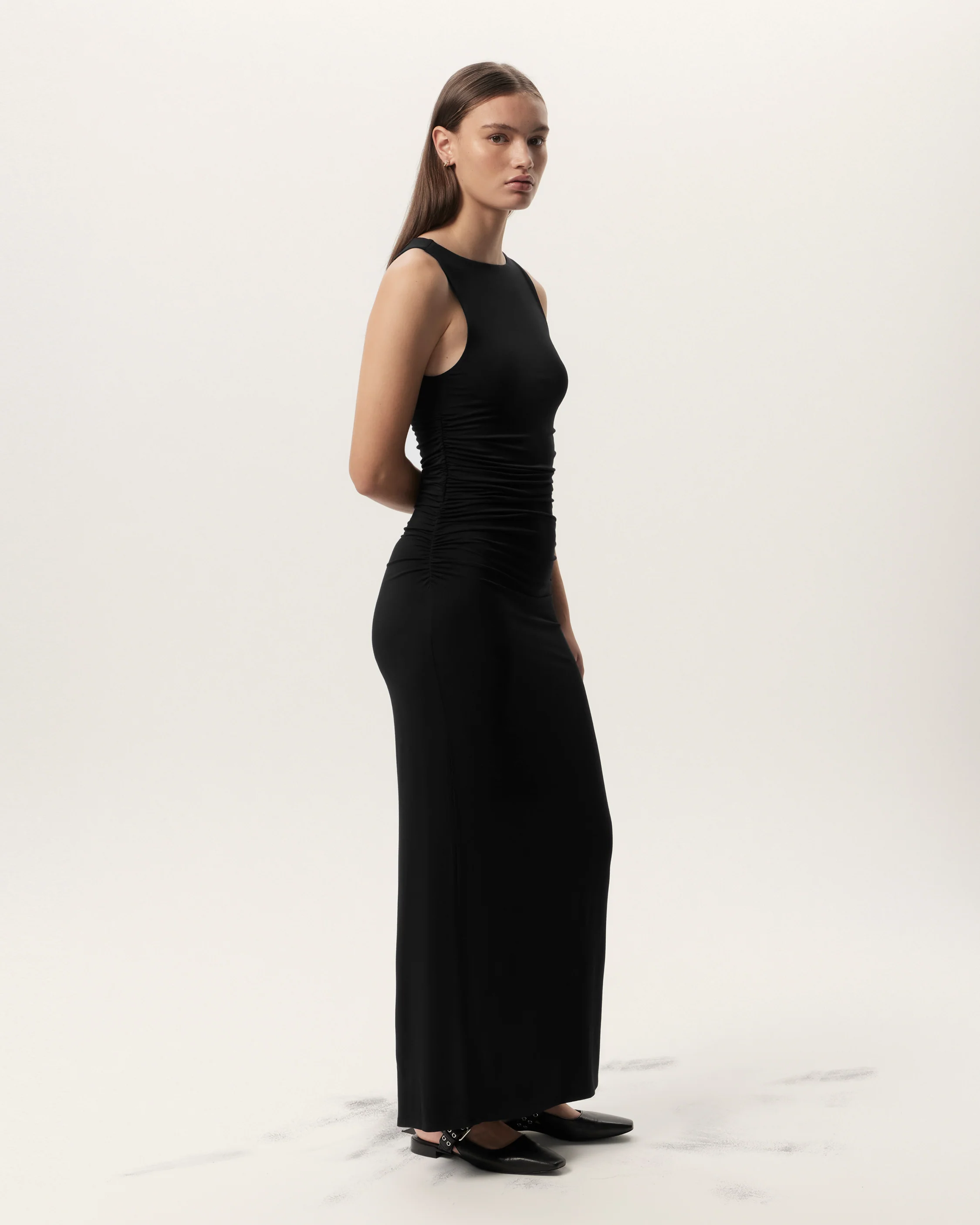 Luca Shirred Maxi Dress - Image 4