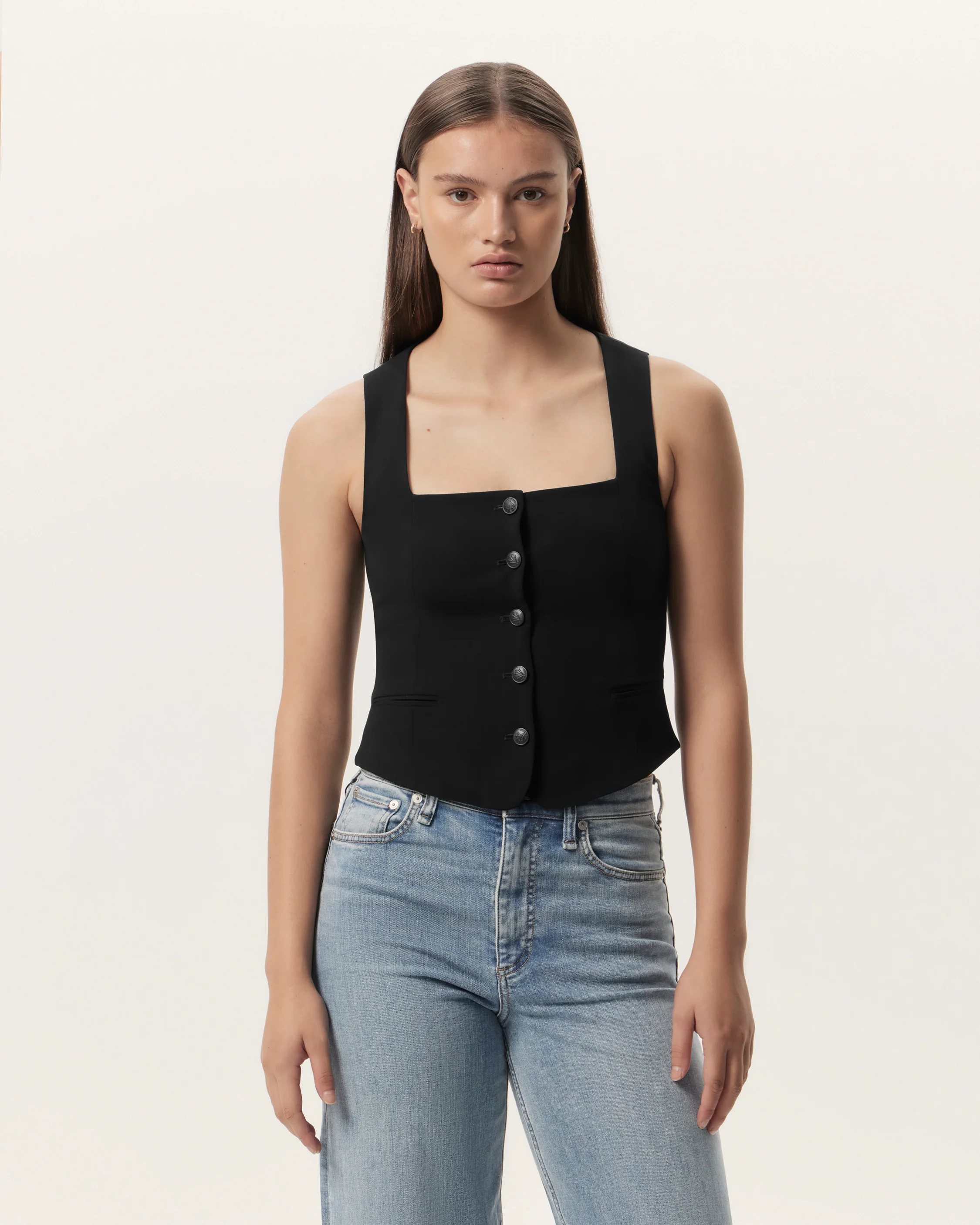 Mariana Crepe Vest