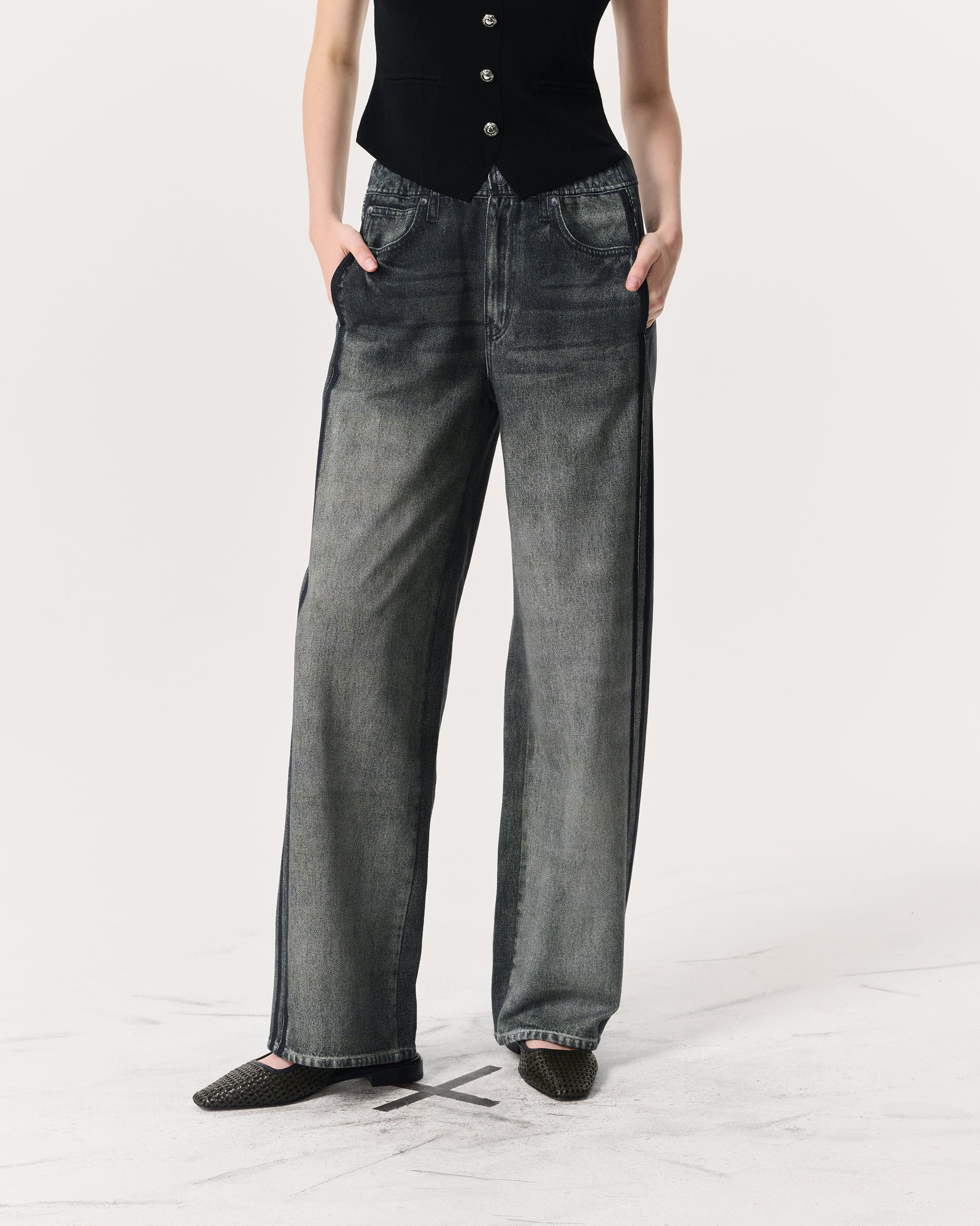 rb Miramar Terry Wide-Leg Track Pants - Image 3