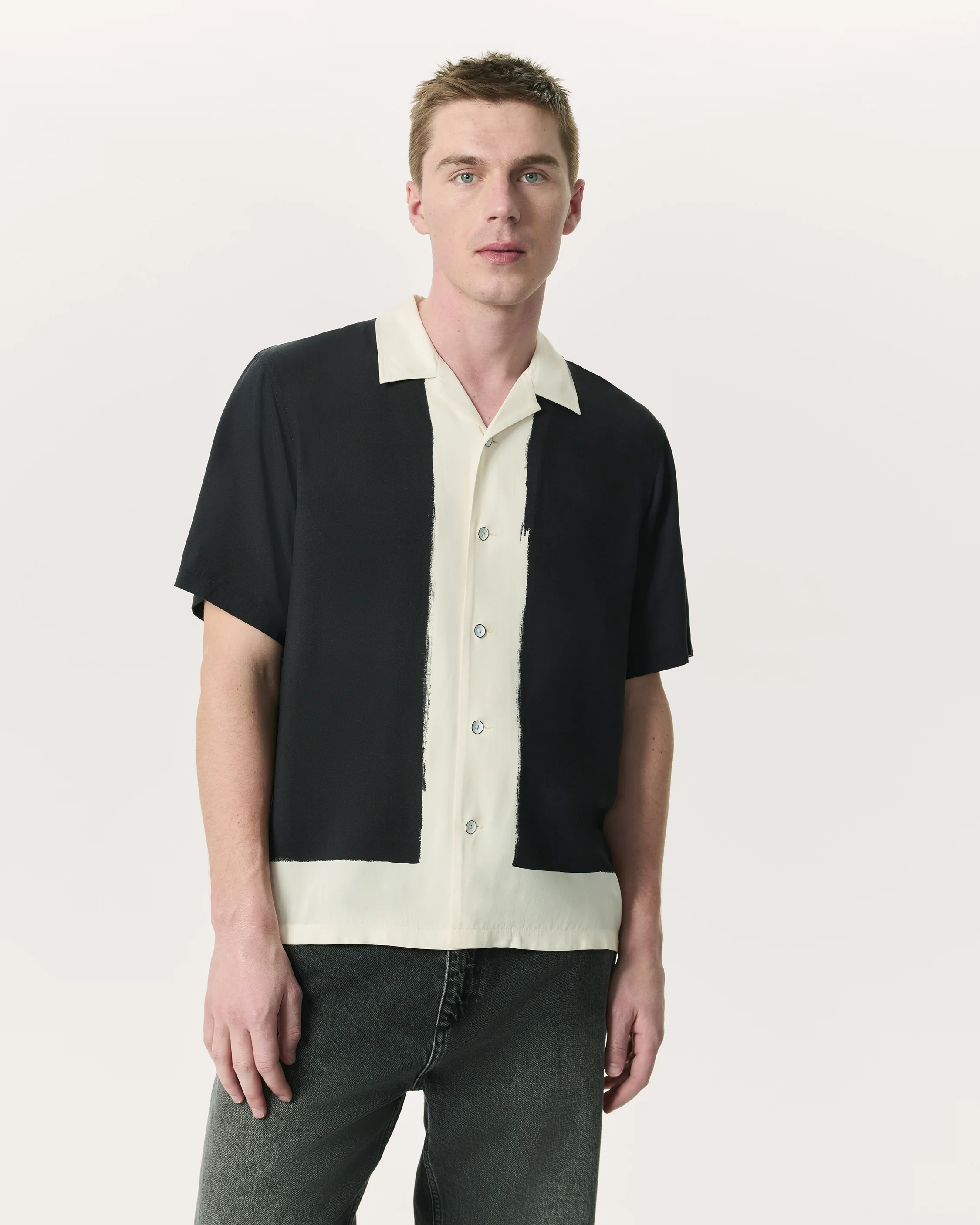 Avery Relaxed Fit Painterly Print Woven Shirt