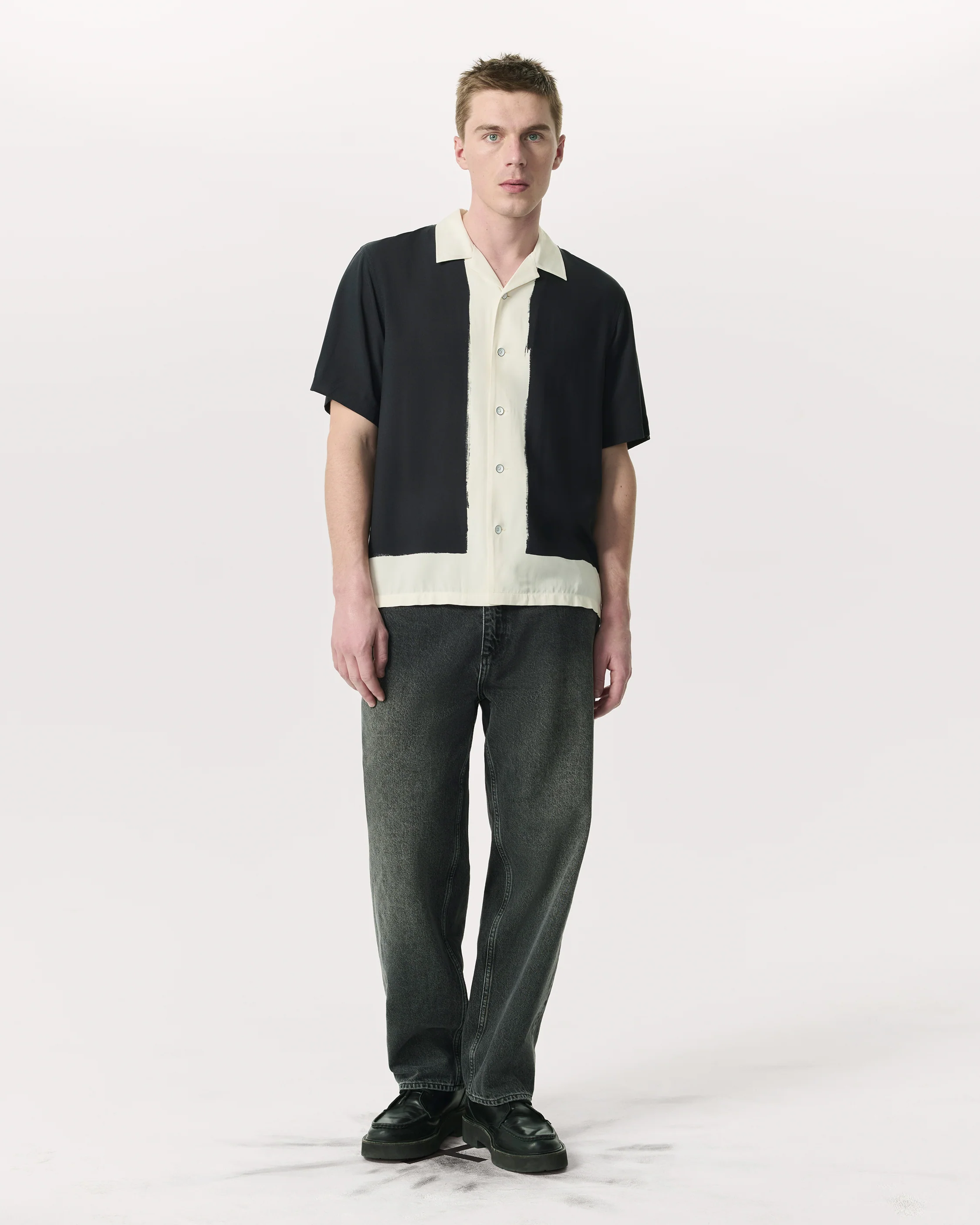 Avery Relaxed Fit Painterly Print Woven Shirt - Image 4