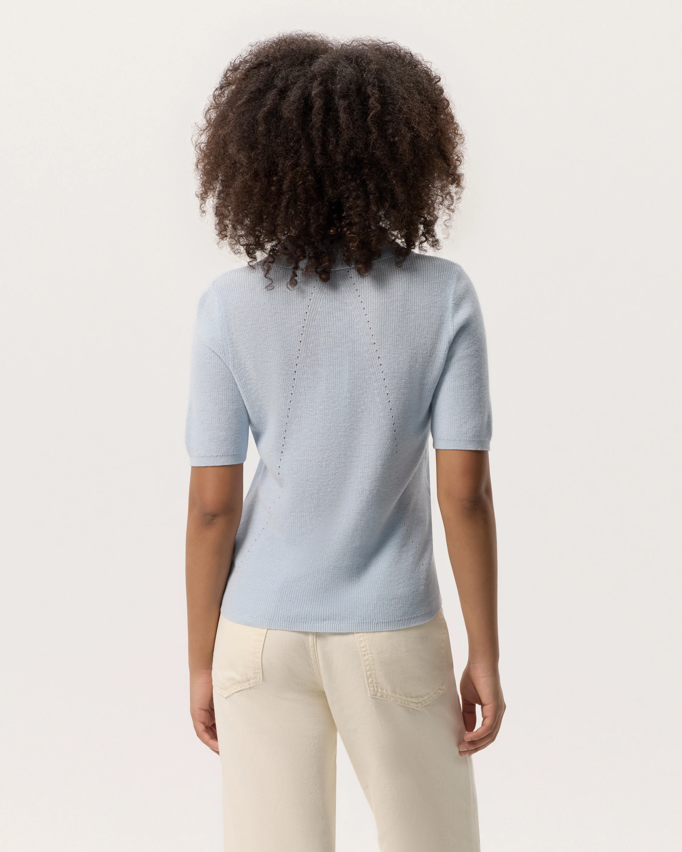 Darcey Cotton Cash Short Sleeve Polo - Image 5