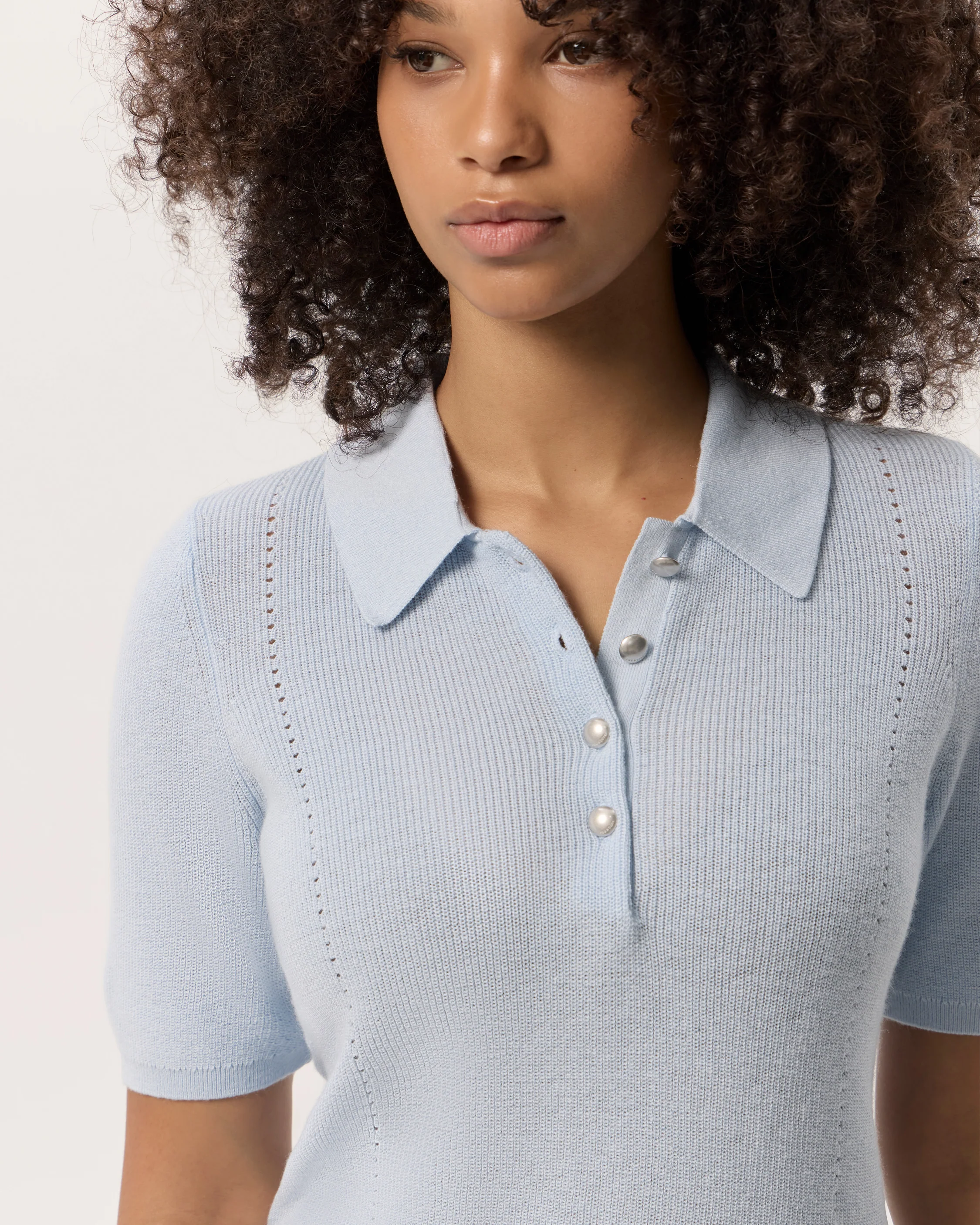 Darcey Cotton Cash Short Sleeve Polo - Image 7