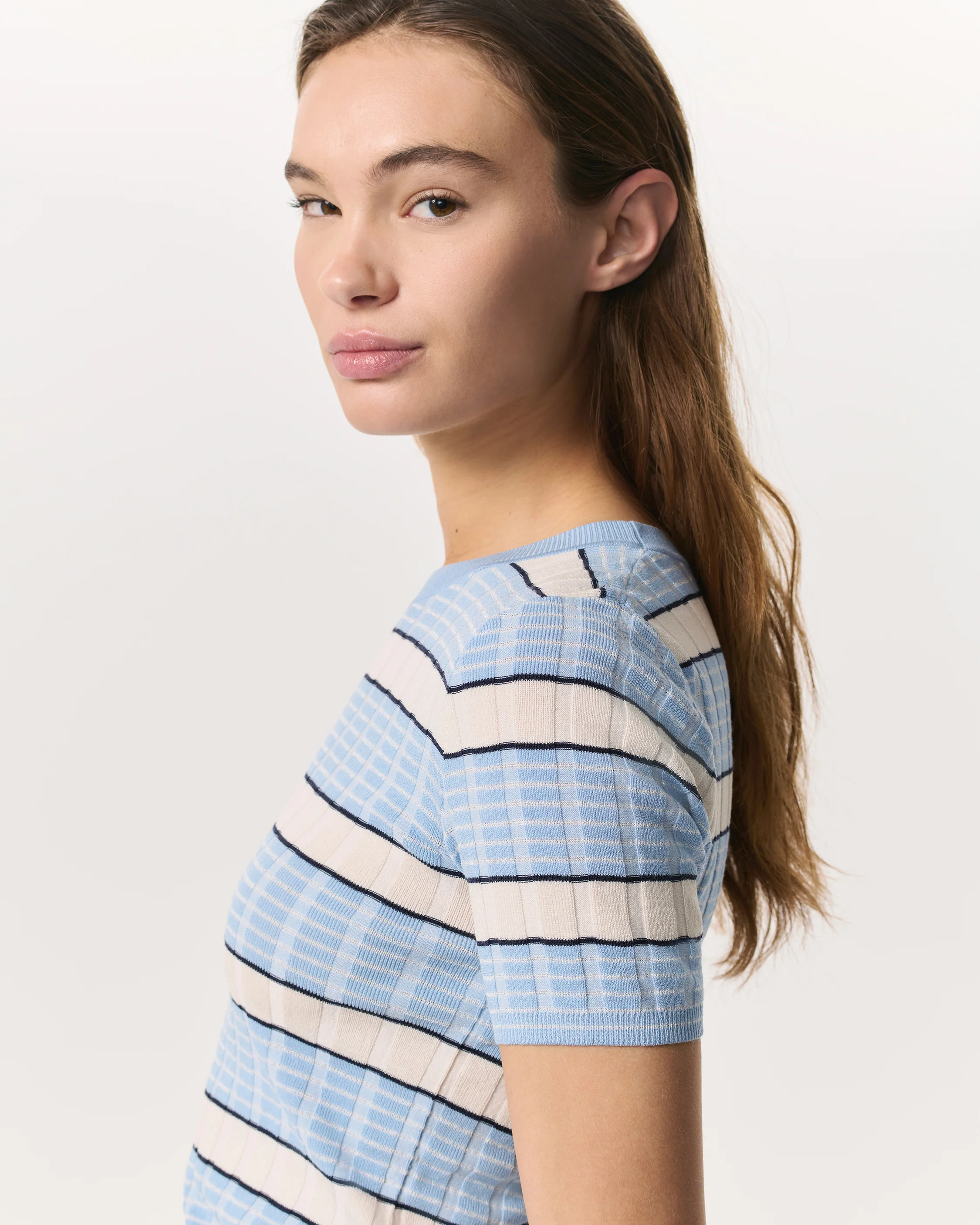 Eloise Striped Short-Sleeve Sweater - Image 3