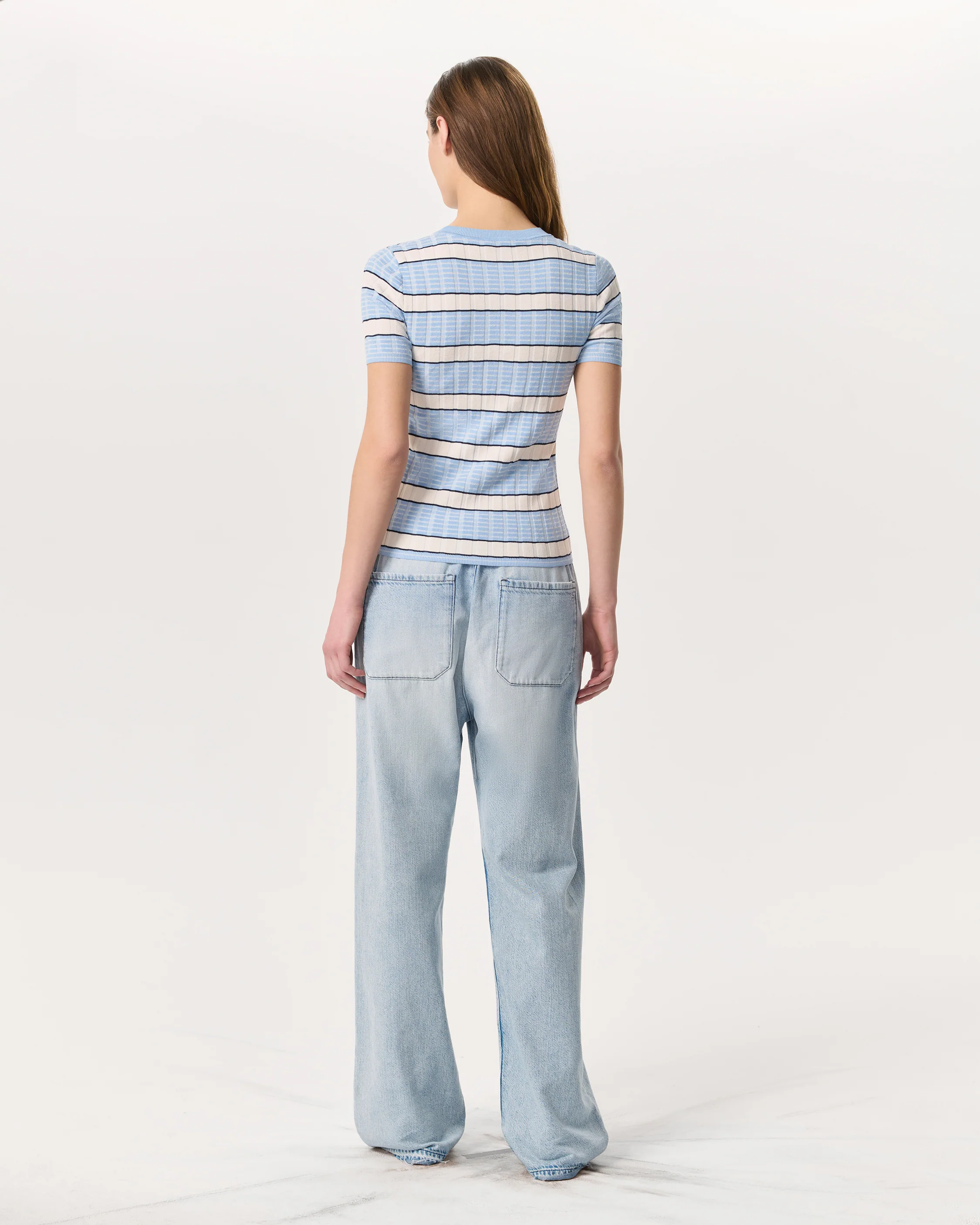 Eloise Striped Short-Sleeve Sweater - Image 5