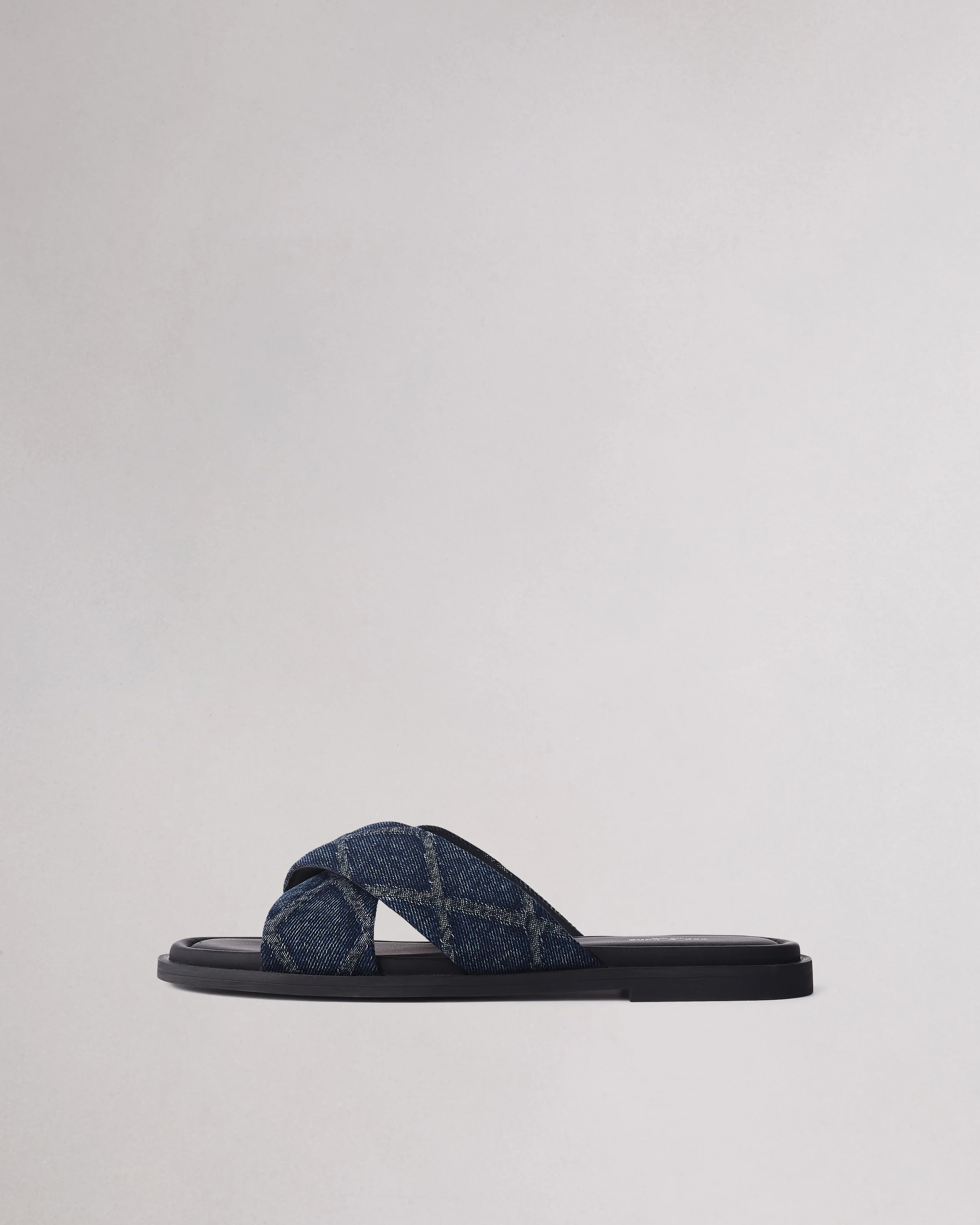 Geo Denim Strap Sandal