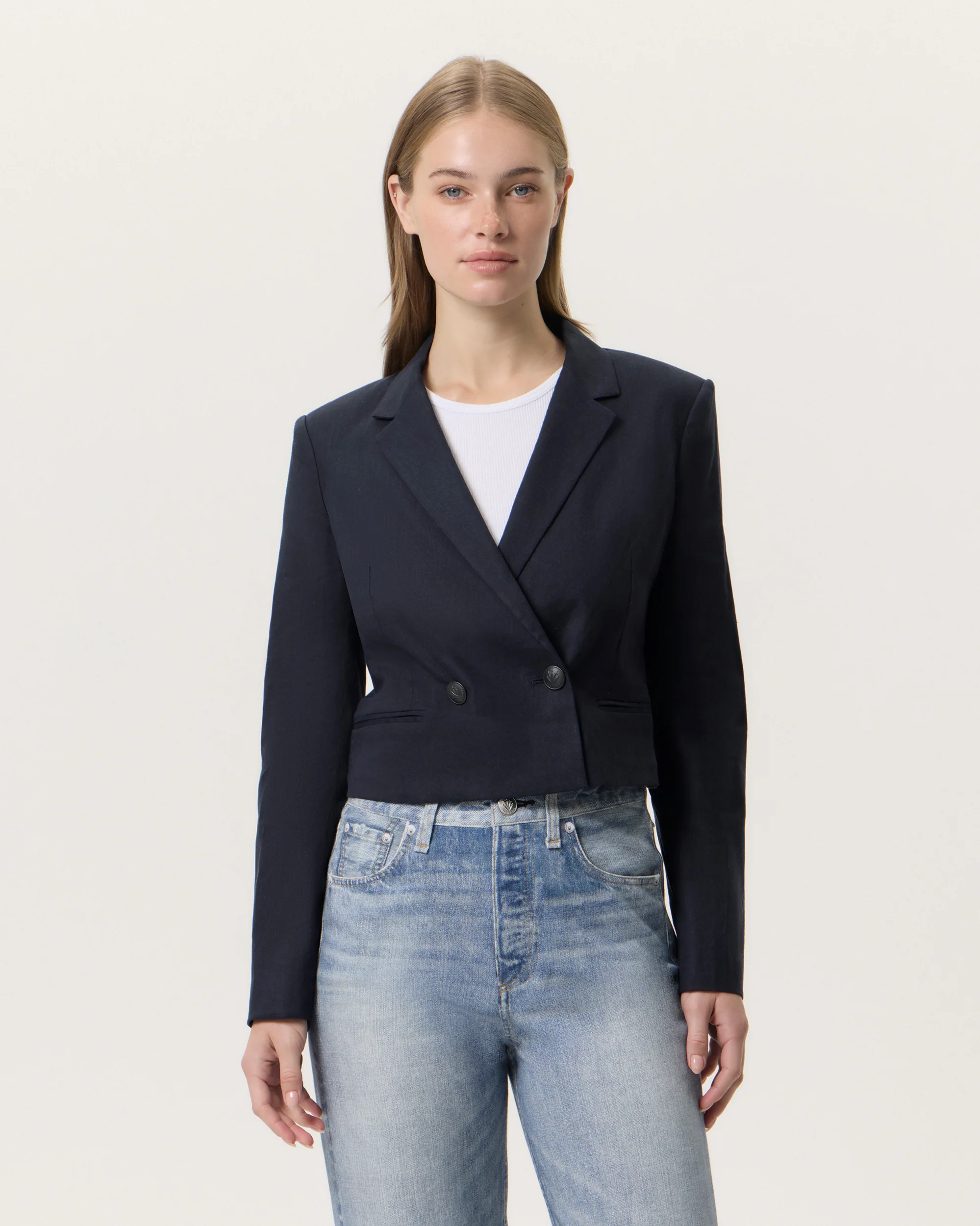 Josie Linen-Blend Blazer