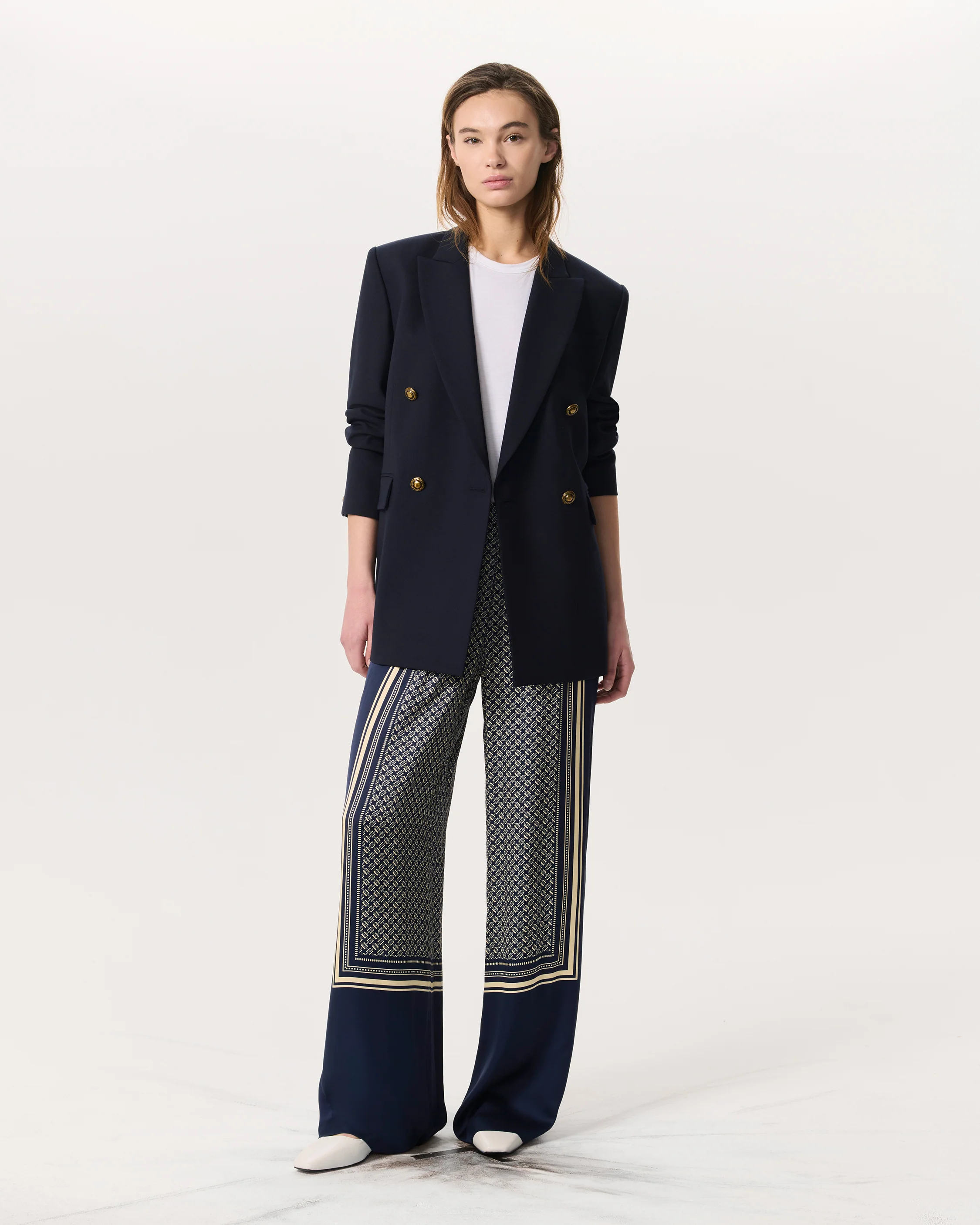 Olive Scarf Print Woven Pants - Image 6