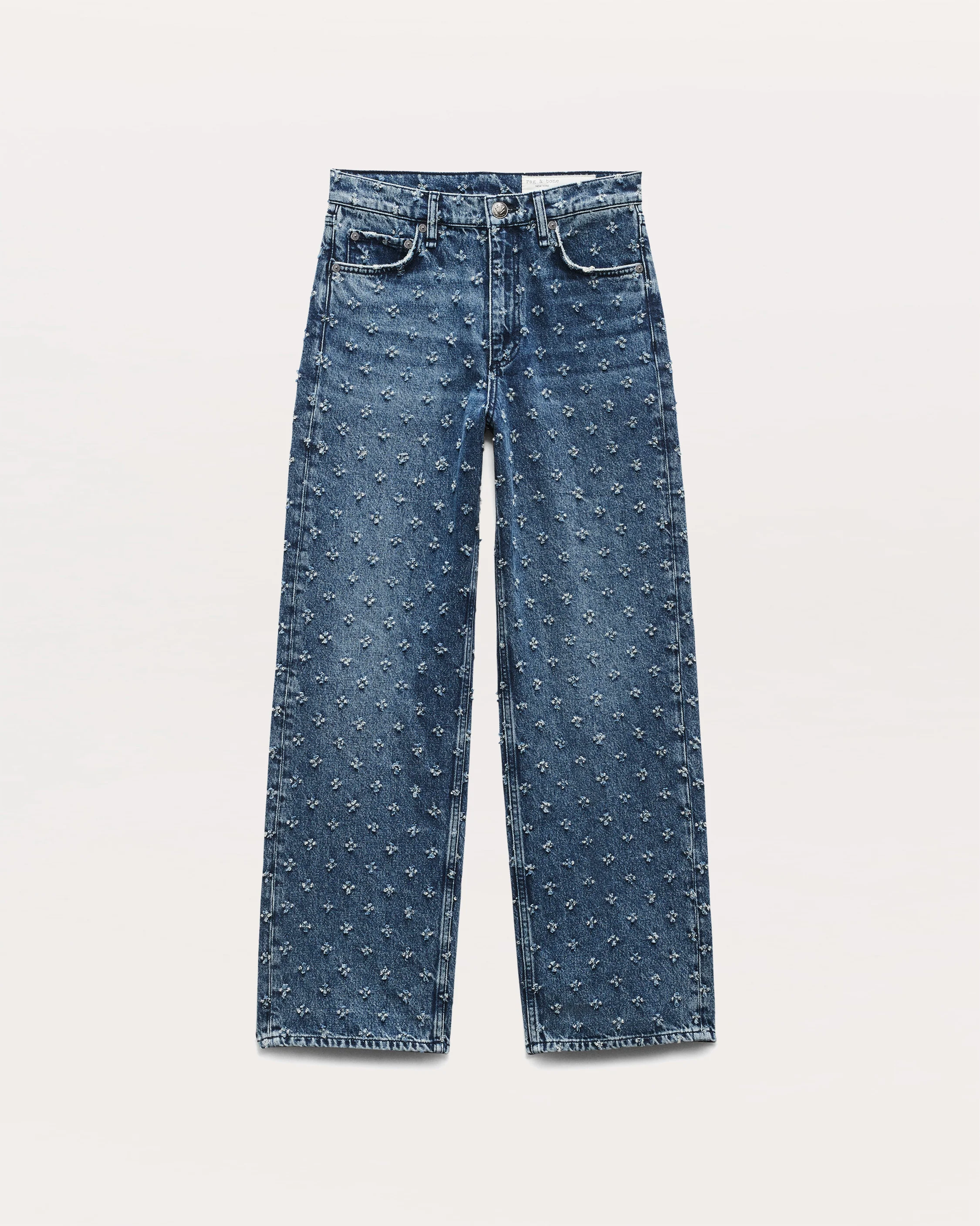 Shea Textured Ankle-Length Relaxed Straight Jeans - Image 2