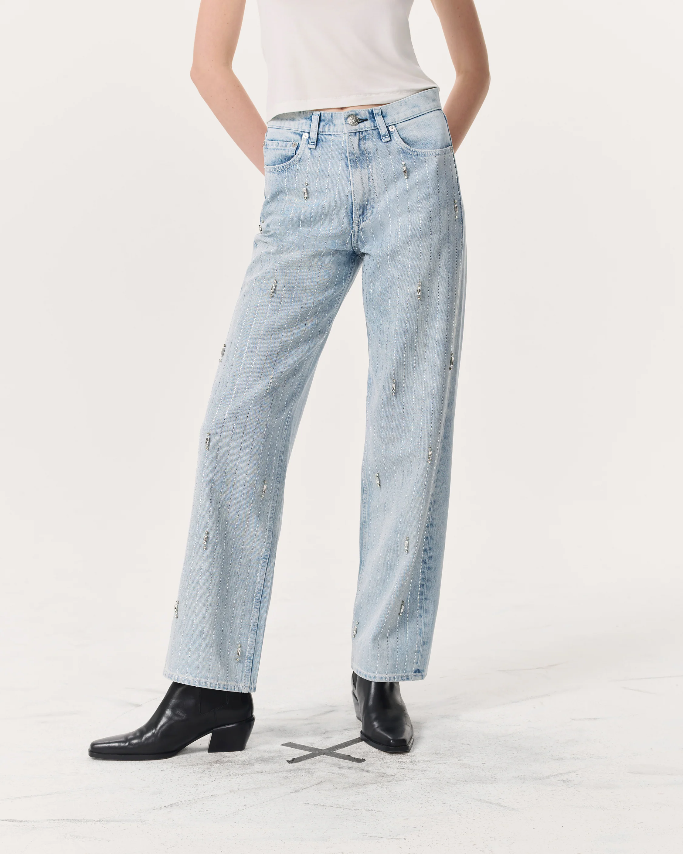 Shea Embellished Relaxed Straight Jeans - Image 3