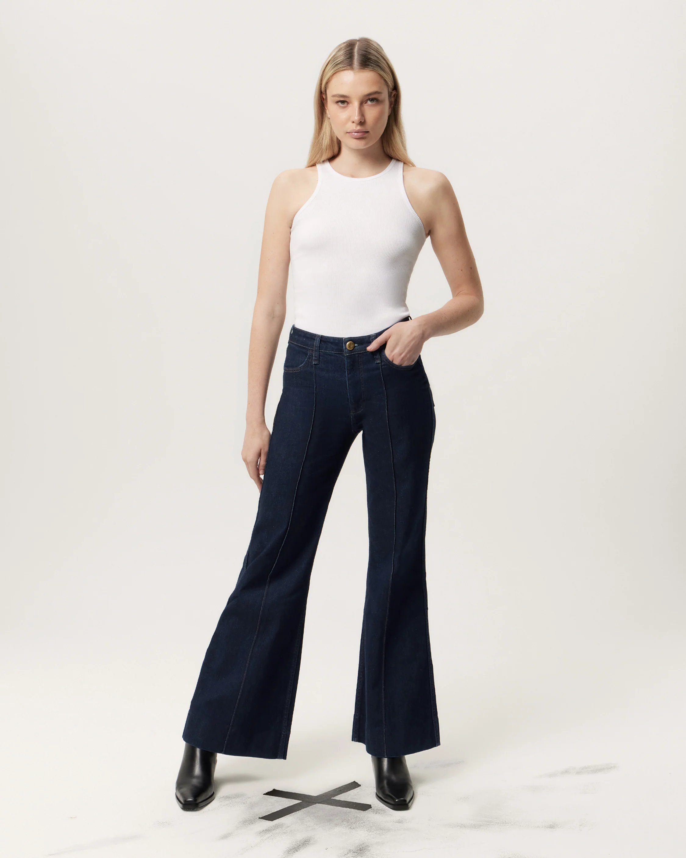 Skylar Wide-Leg Flare Jeans