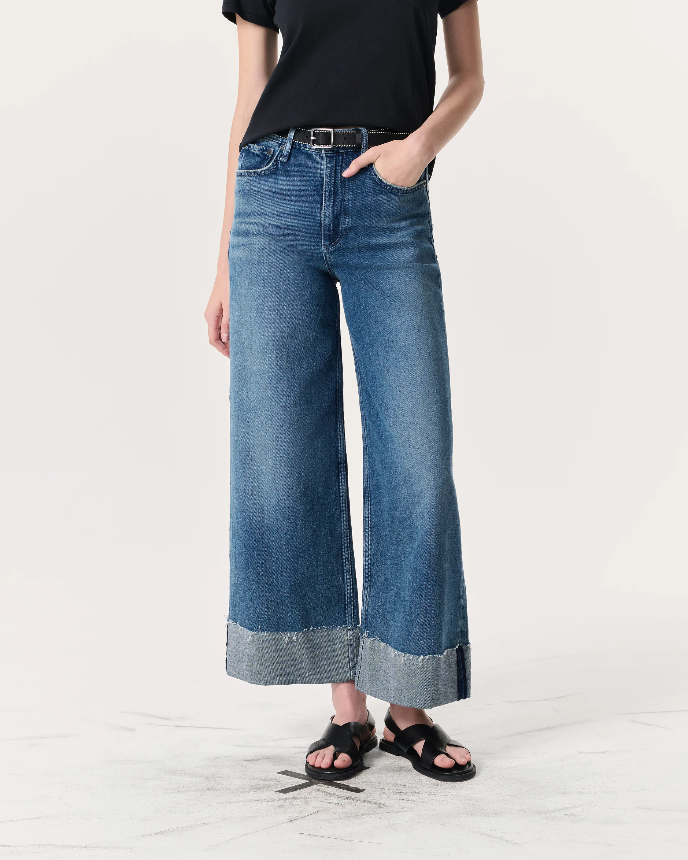 Sofie Ankle-Length Wide-Leg Jeans - Image 3