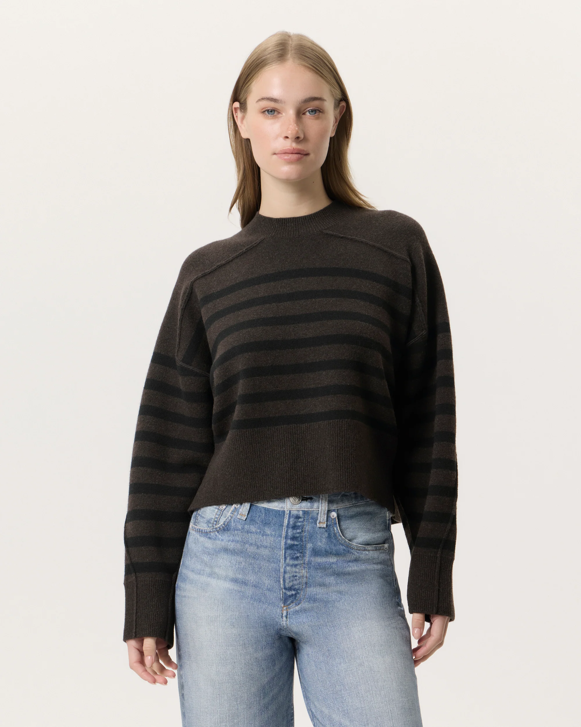 Bridget Stripe Wool Crew