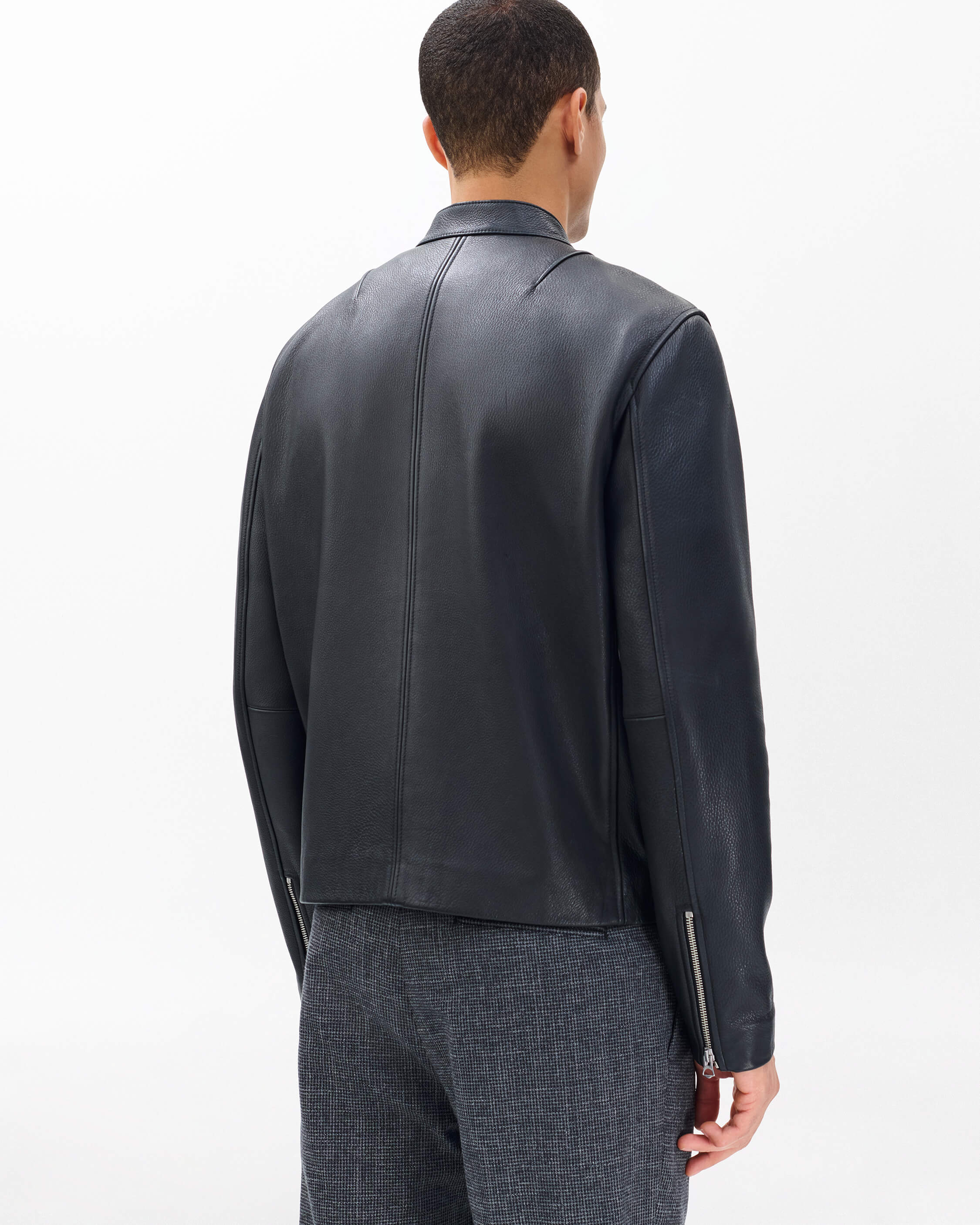 Café Racer Leather Jacket - Image 6