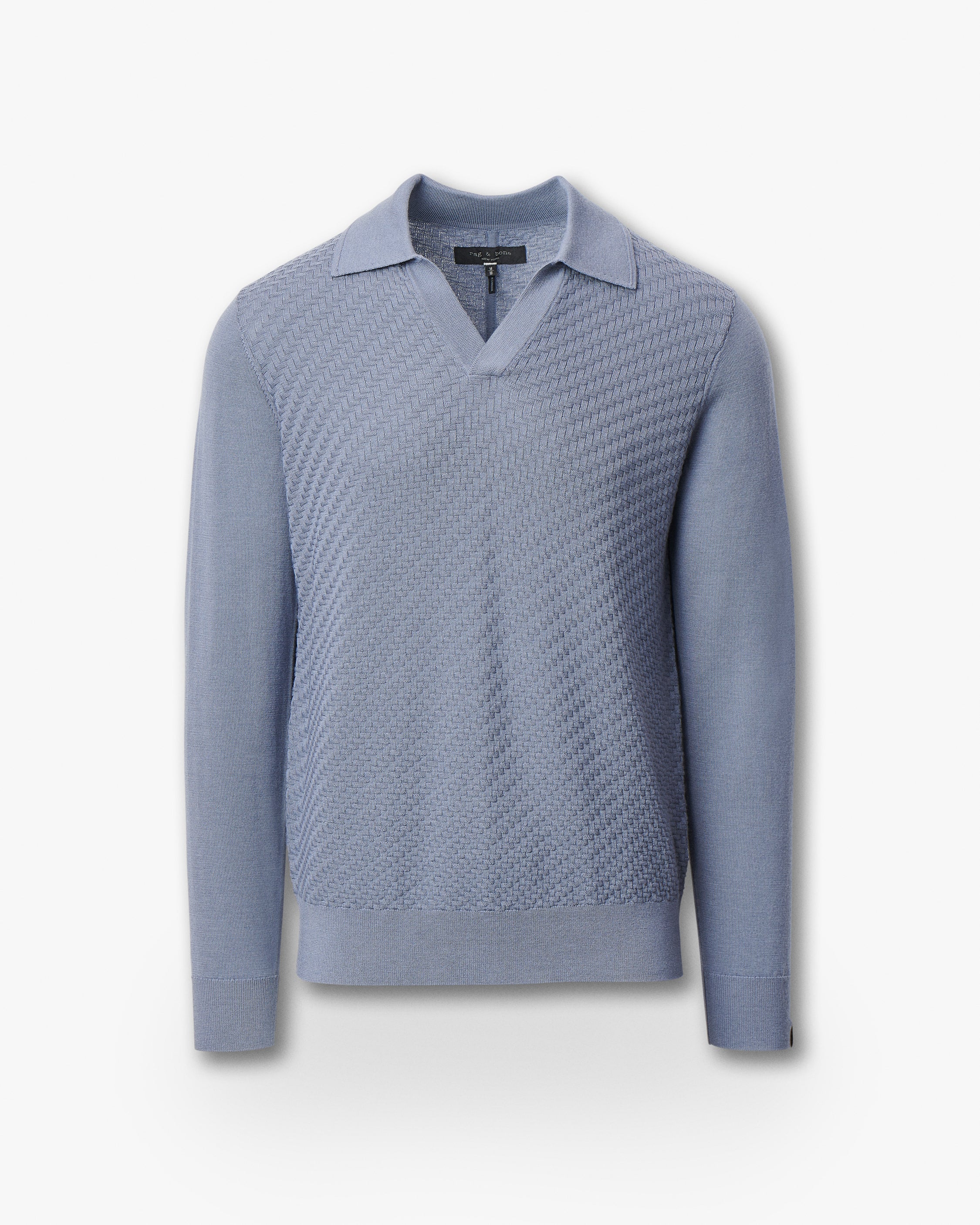 Charles Johnny Collar Wool Polo - Image 2