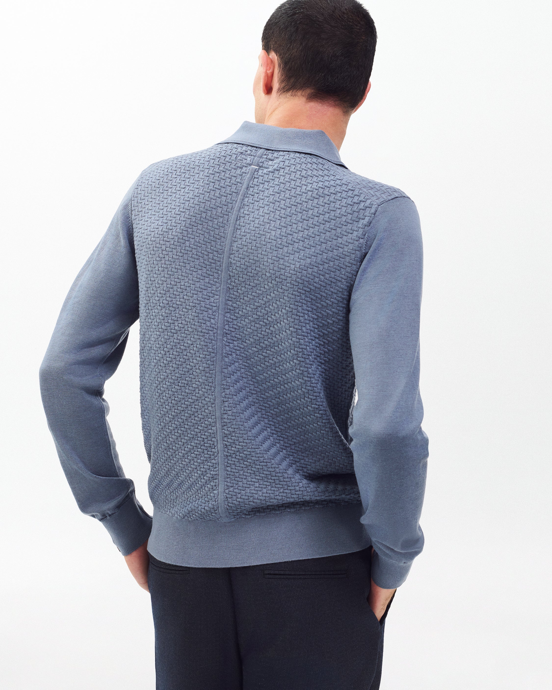 Charles Johnny Collar Wool Polo - Image 6