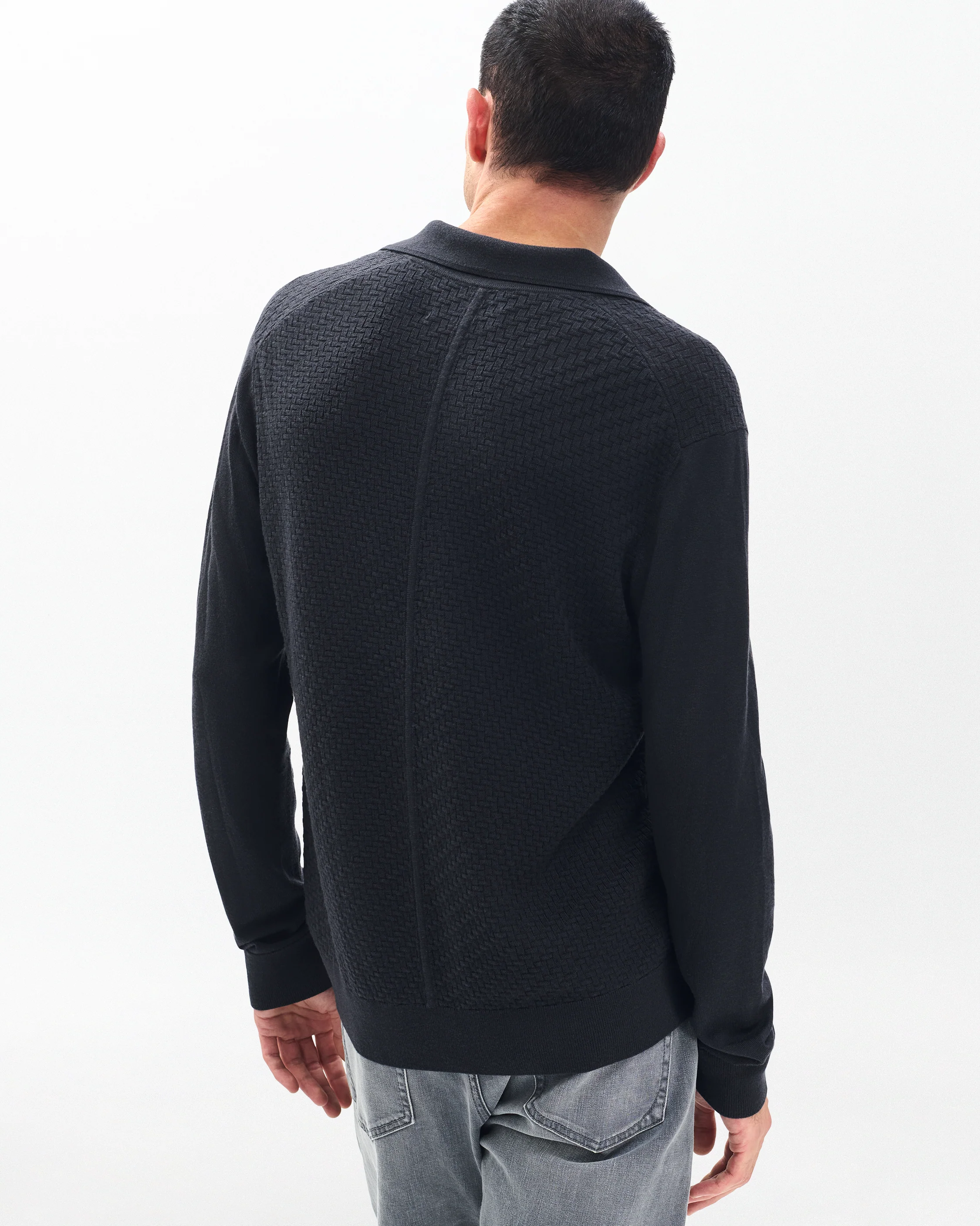 Charles Johnny Collar Wool Polo - Image 6