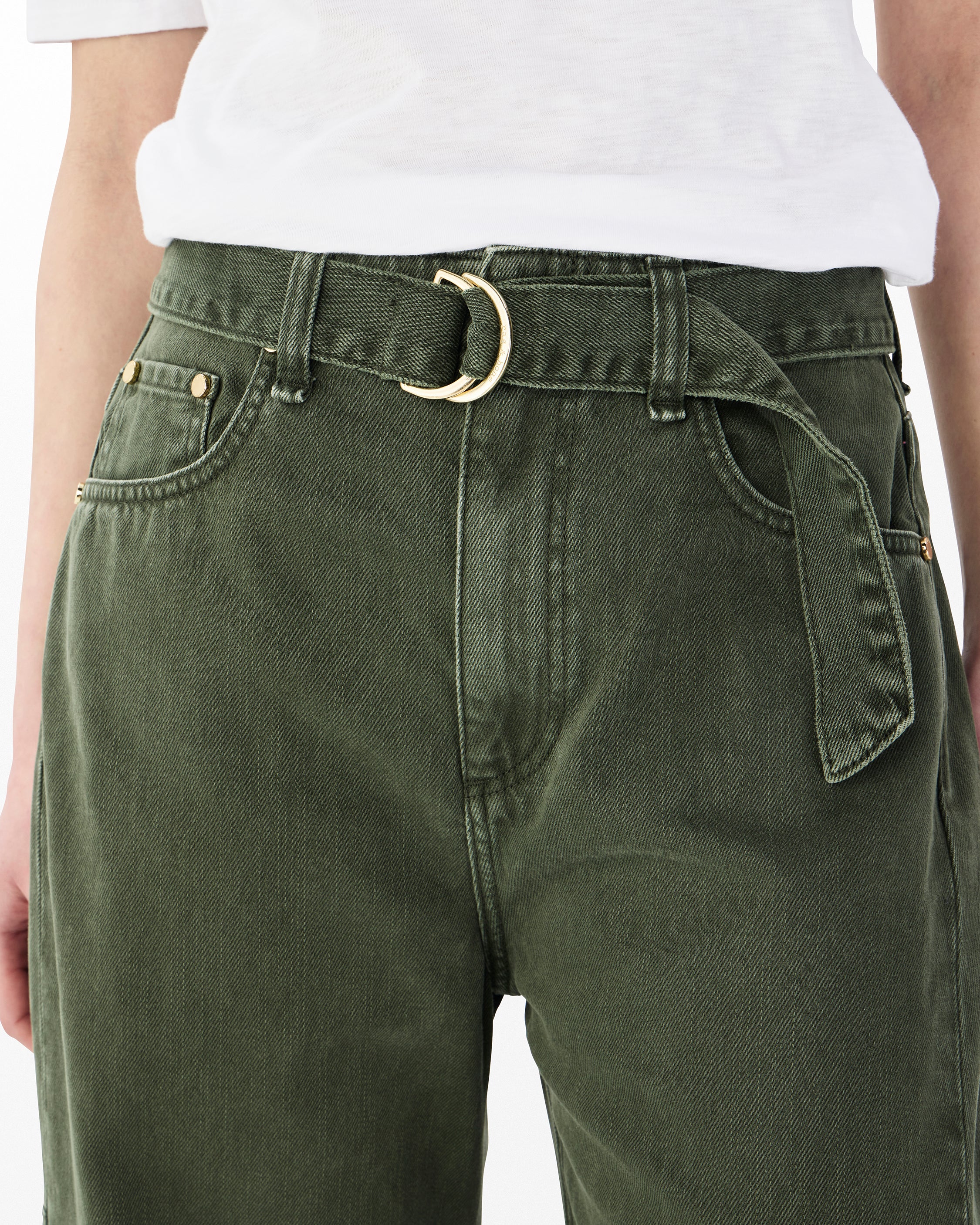 Charlie Belted Barrel Jeans - Image 4