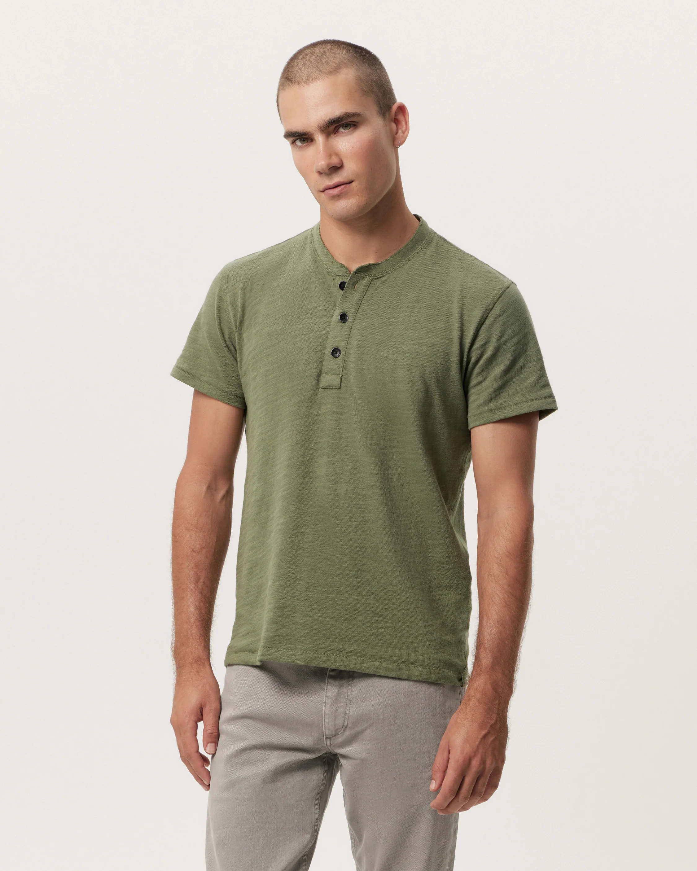Classic Short Sleeve Flame Henley