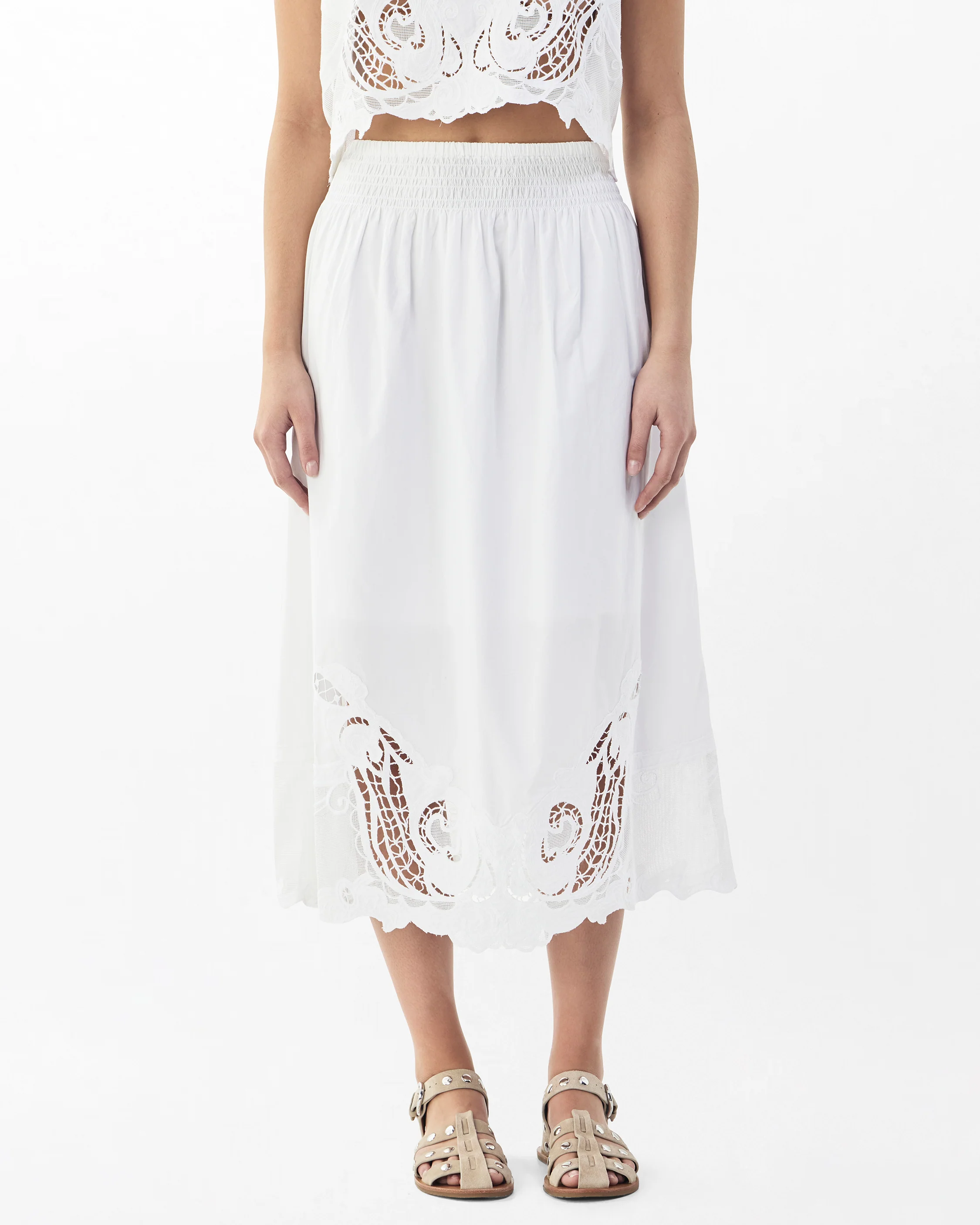 Clem Lace-Trim Poplin Skirt - Image 3