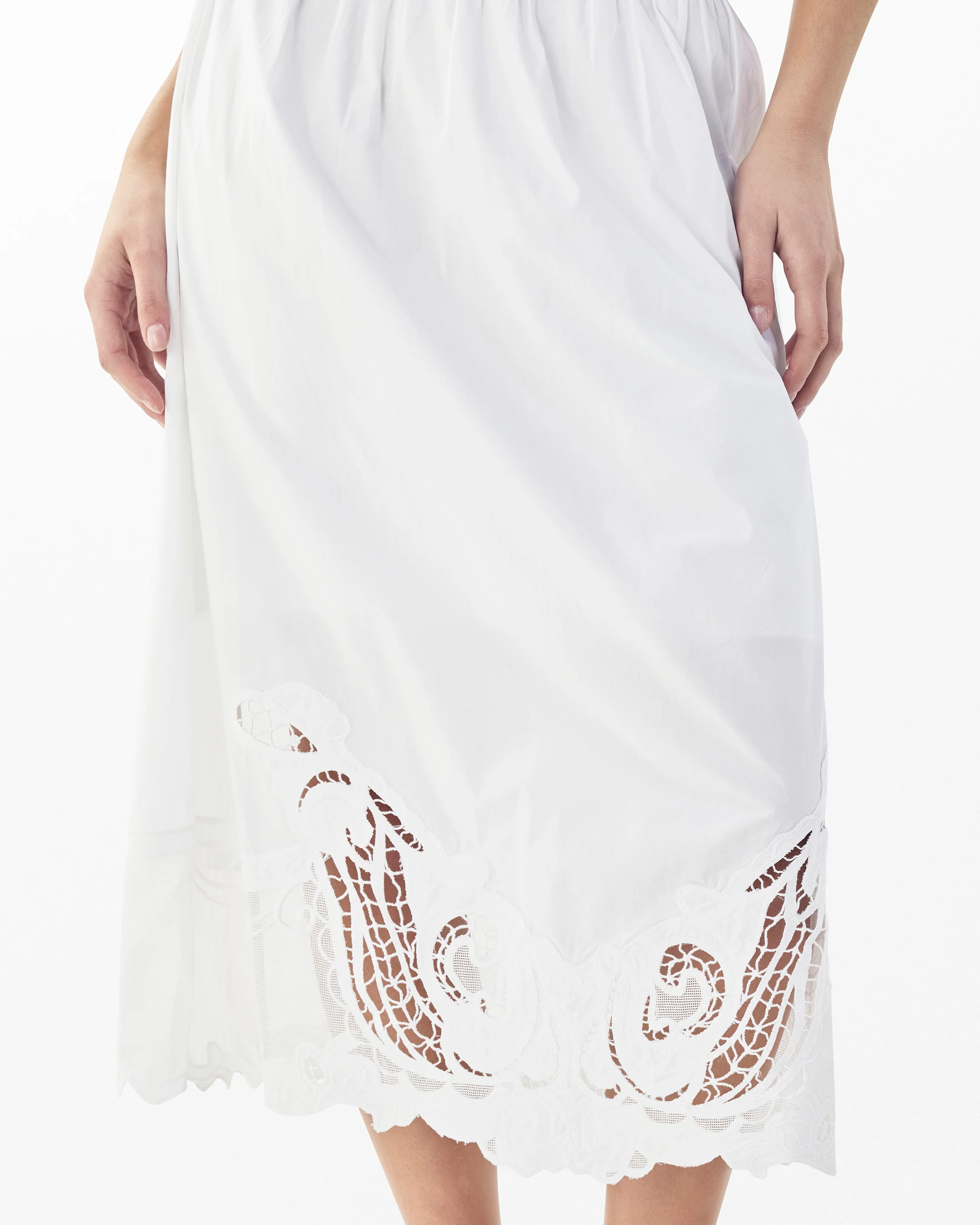 Clem Lace-Trim Poplin Skirt - Image 4
