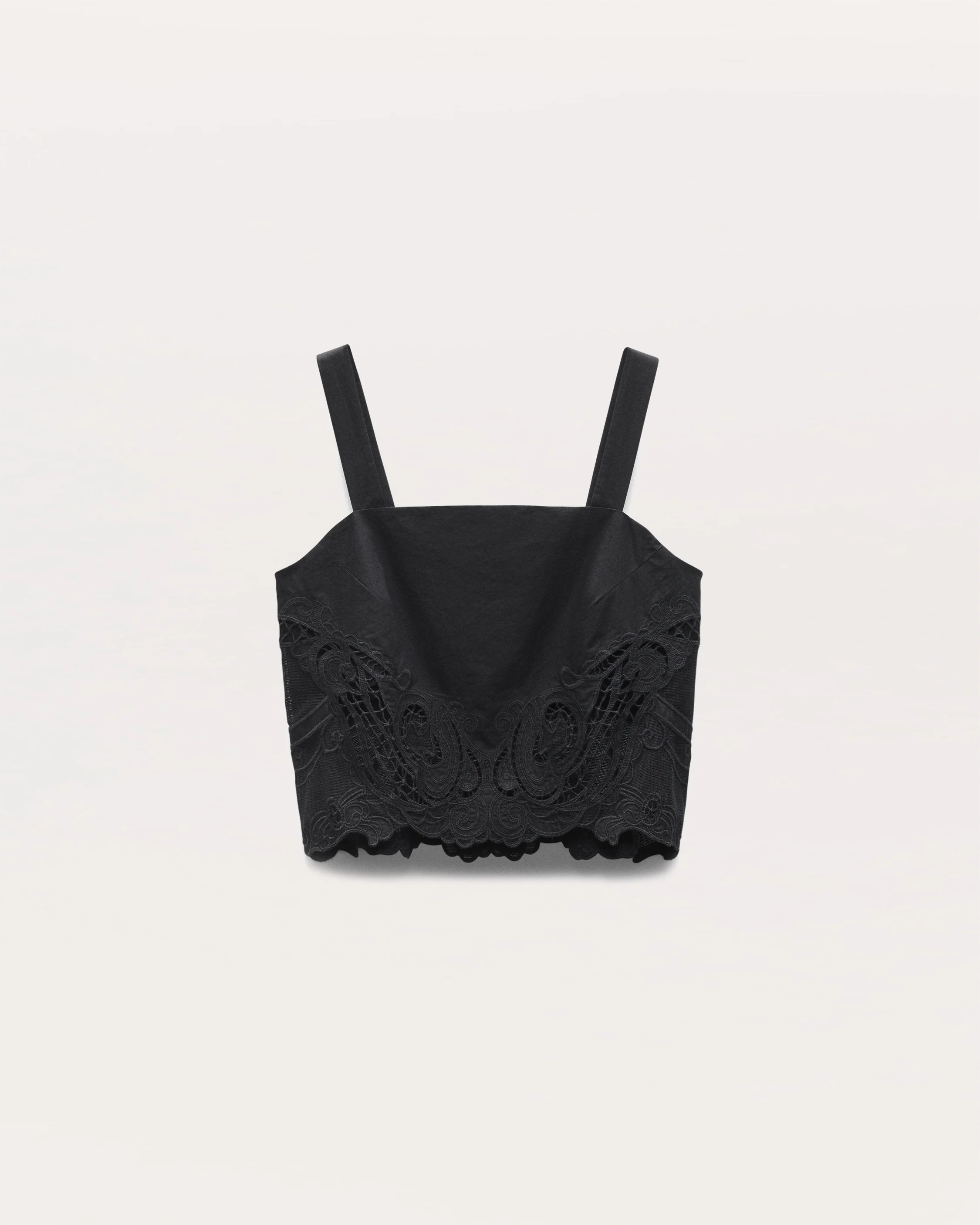 Clem Lace-Trim Poplin Tank Top - Image 2